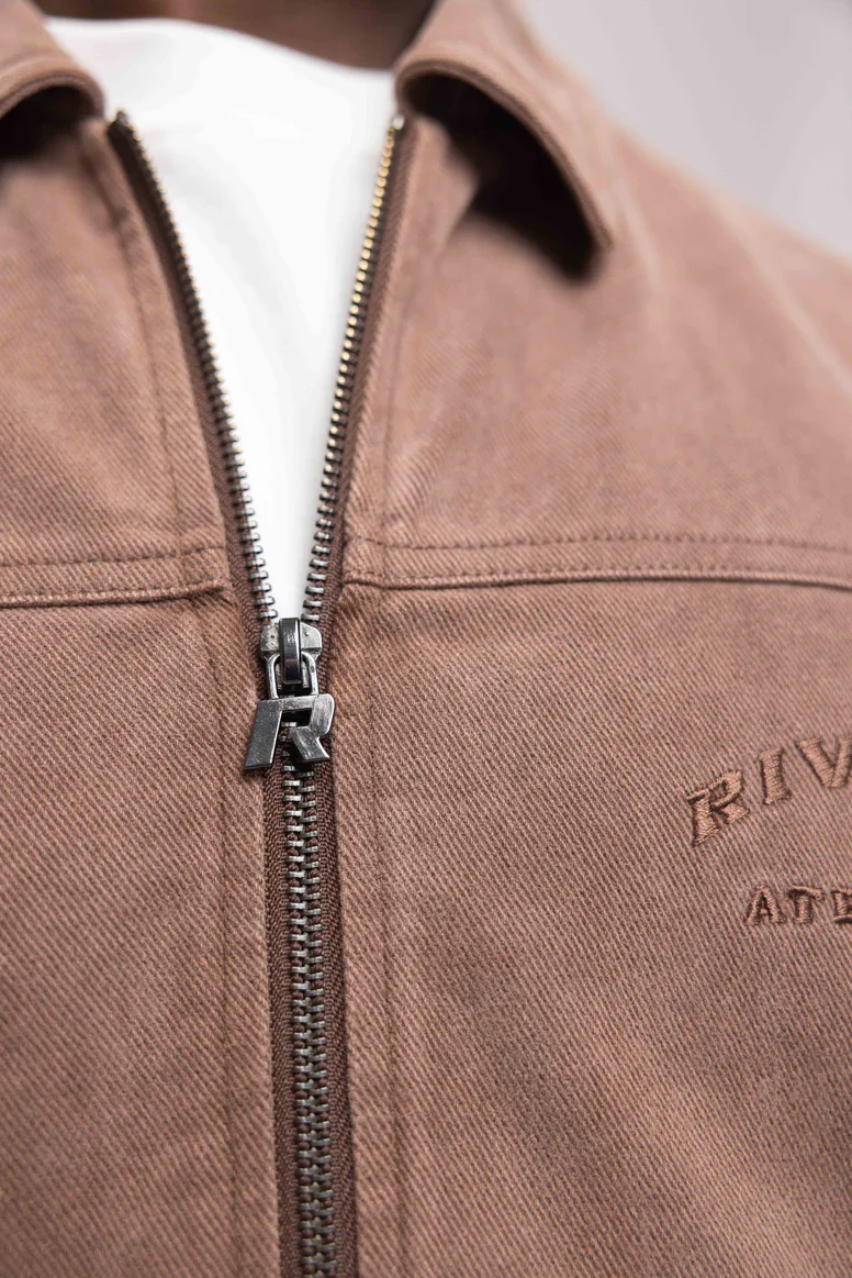 RIVERO - ATELIER DENIM JACKET WASHED BROWN - Image 5