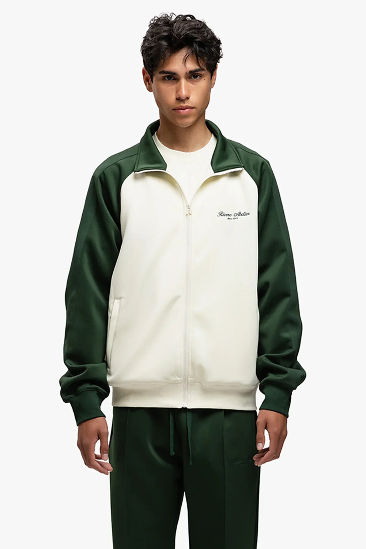 RIVERO - ATELIER TRACKJACKET GREEN/OFF WHITE