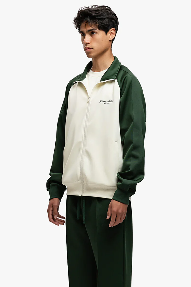 RIVERO - ATELIER TRACKJACKET GREEN/OFF WHITE - Image 3