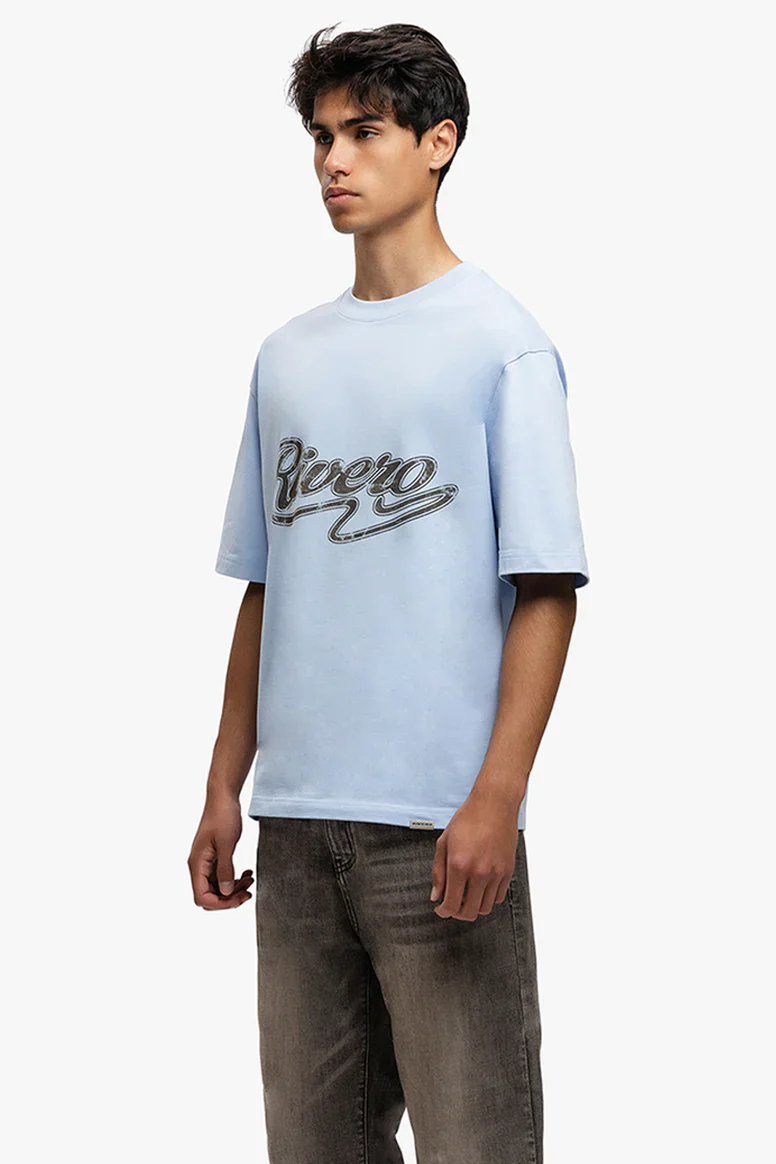 RIVERO - AZURE SCRIPT T-SHIRT - Image 5