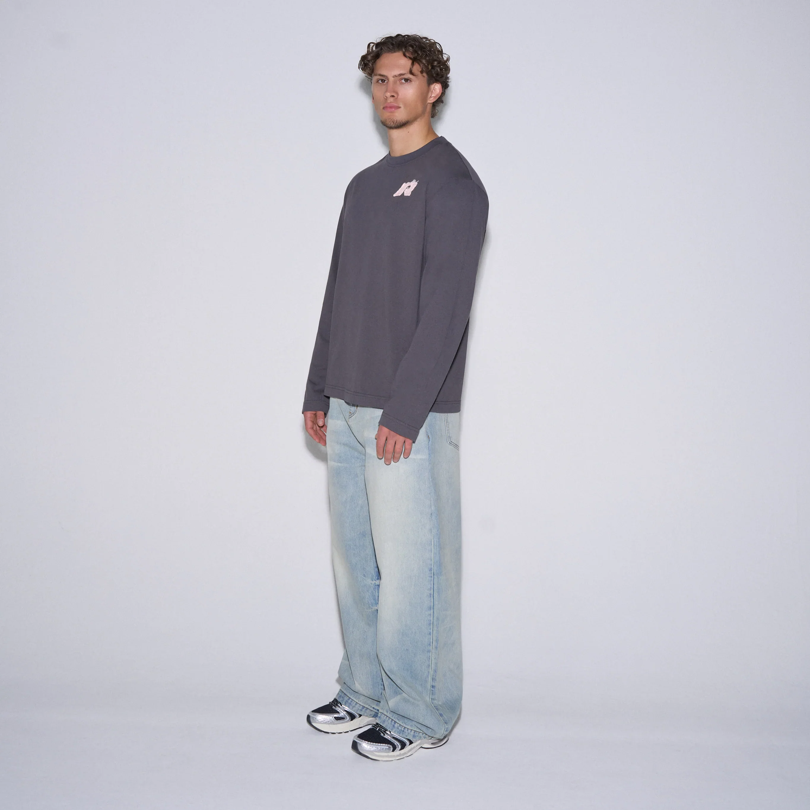 RIVERO - BAGGY MIST BLUE DENIM JEANS - Image 2
