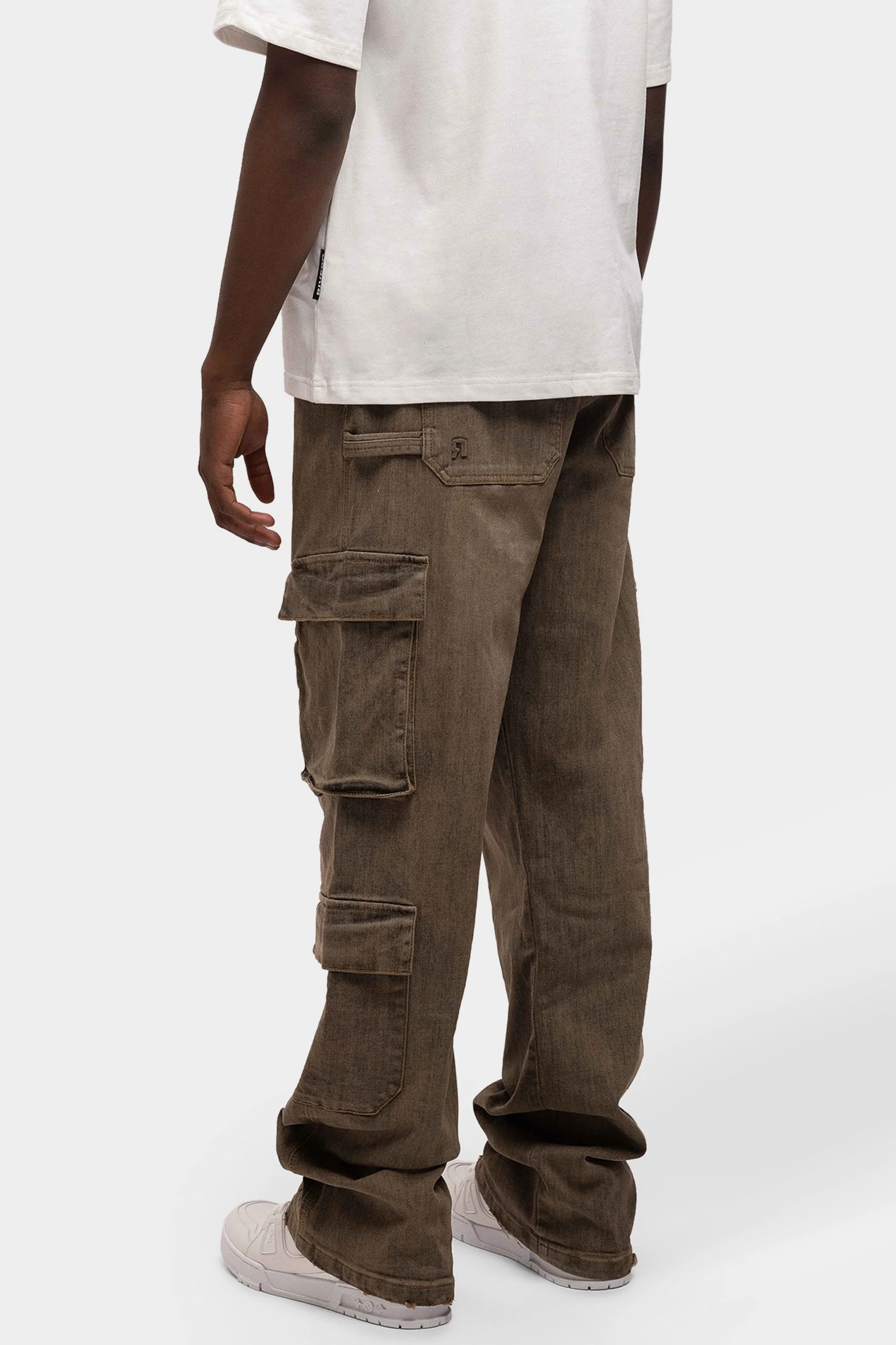 RIVERO - BAGGY VINTAGE WASHED CARGO DENIM JEANS - Image 2