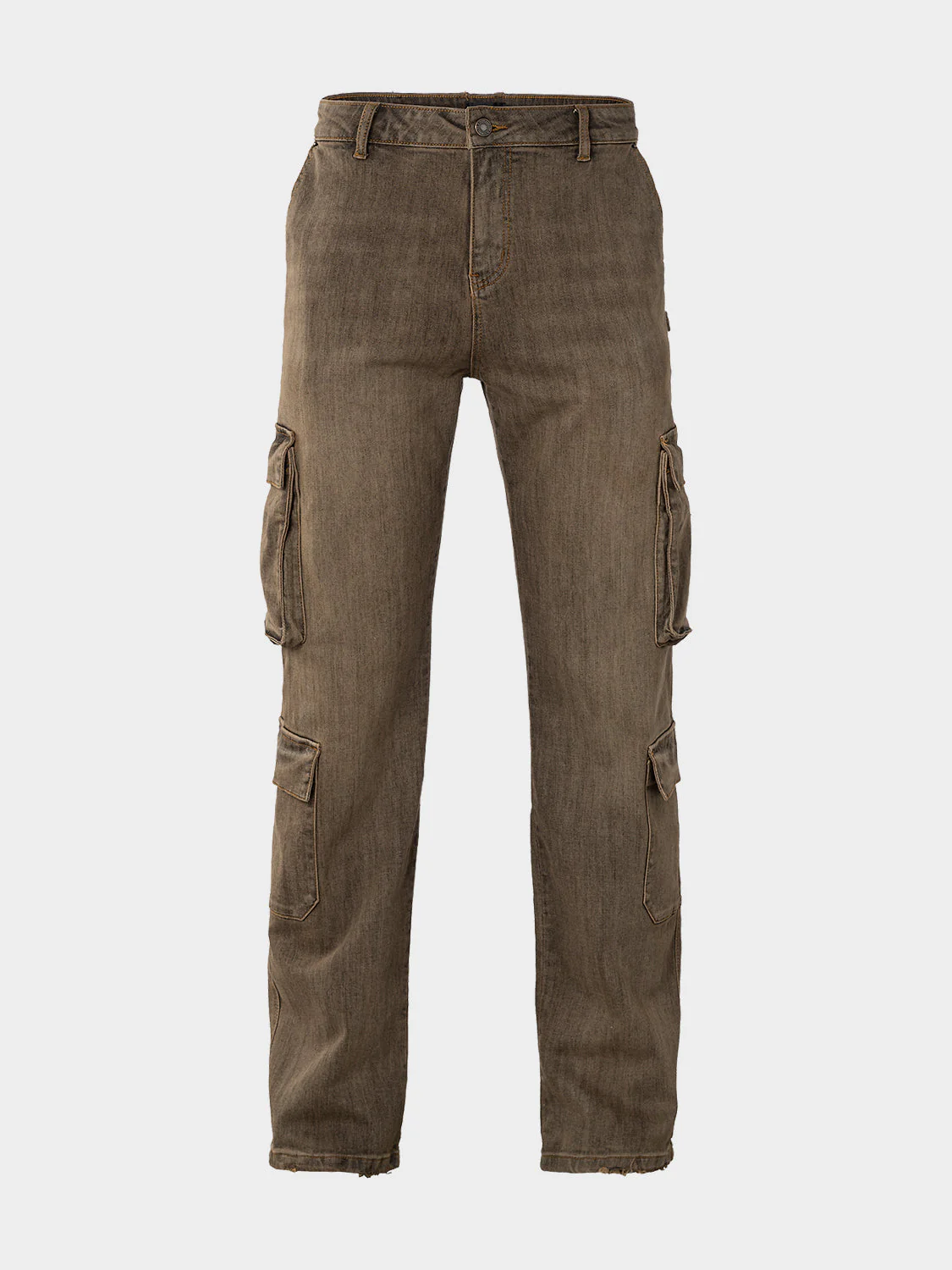 RIVERO - BAGGY VINTAGE WASHED CARGO DENIM JEANS - Image 4