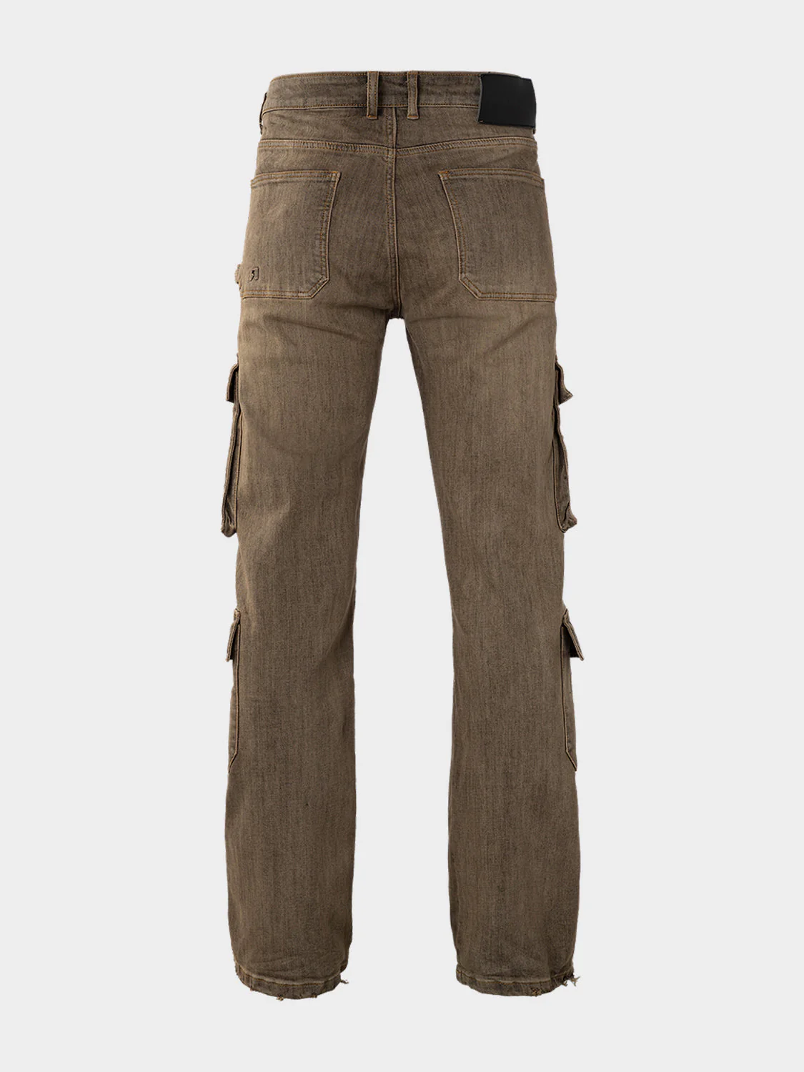 RIVERO - BAGGY VINTAGE WASHED CARGO DENIM JEANS - Image 5