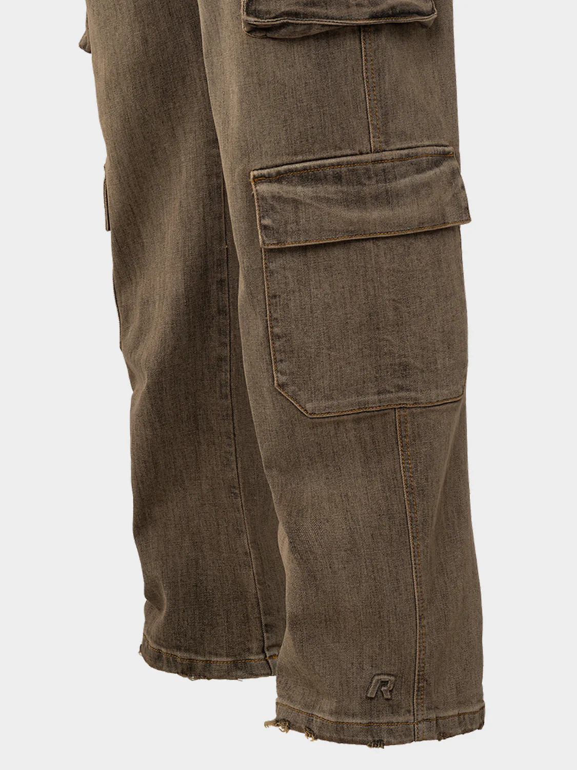 RIVERO - BAGGY VINTAGE WASHED CARGO DENIM JEANS - Image 6
