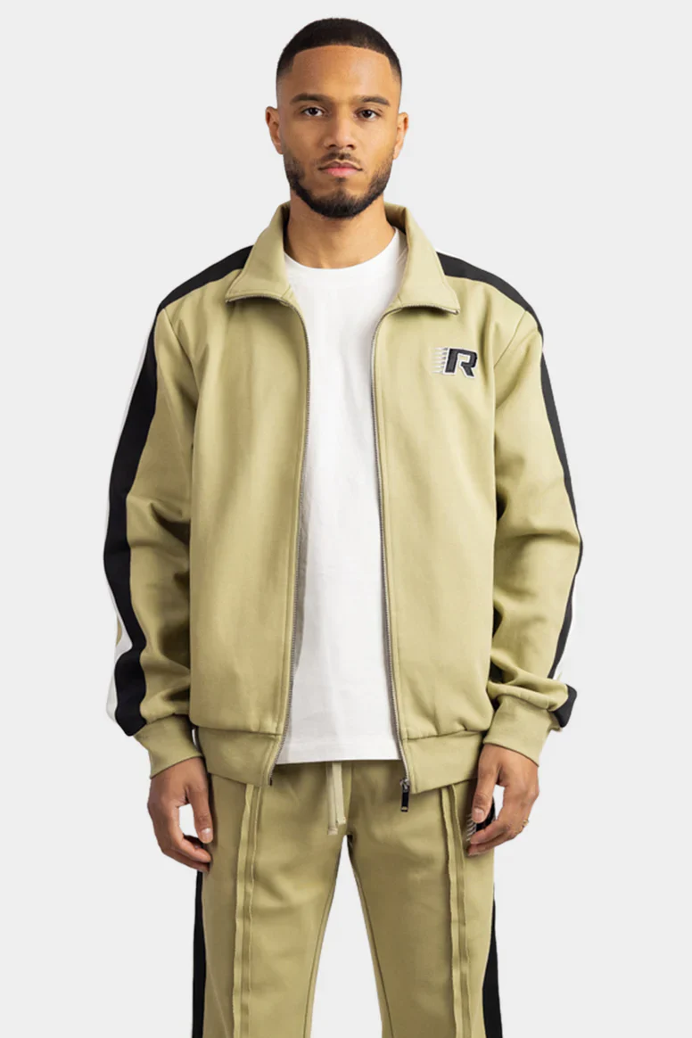 RIVERO - BIG PLANS FULL ZIP TRACK JACKET GREEN - Image 3