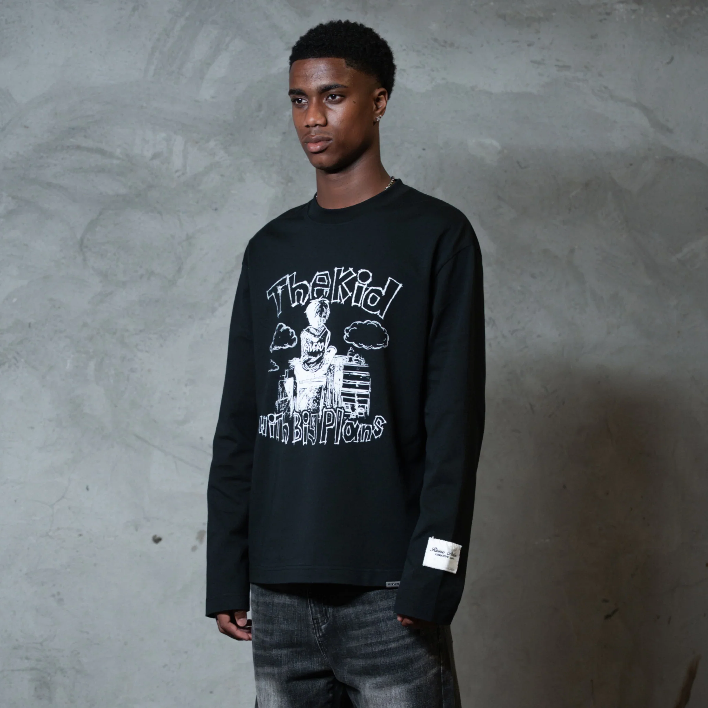 RIVERO - BIG PLANS GRAFFITI LONGSLEEVE BLACK - Image 3