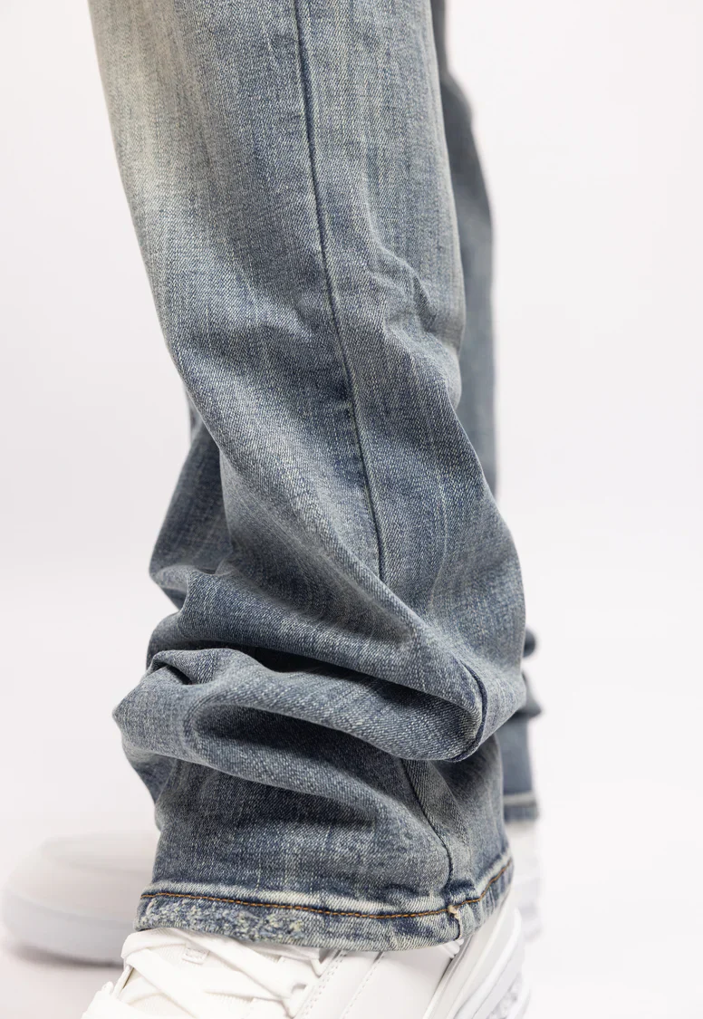 RIVERO - BLEACH WASHED DENIM JEANS - Image 5