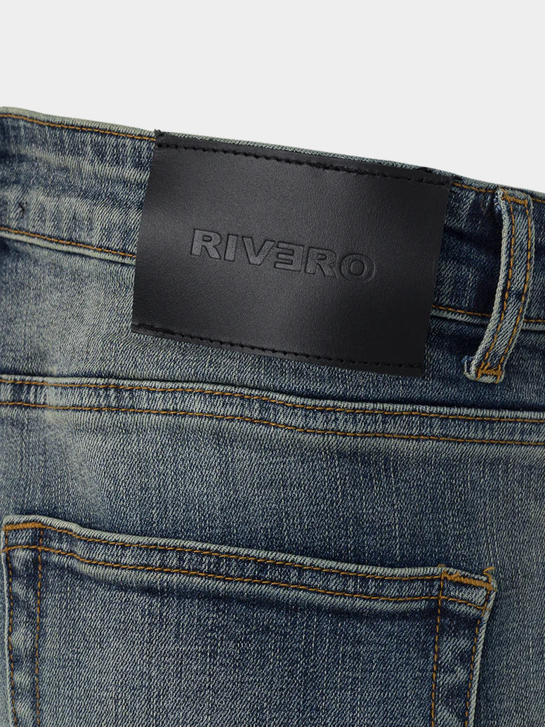 RIVERO - BLEACH WASHED DENIM JEANS - Image 8