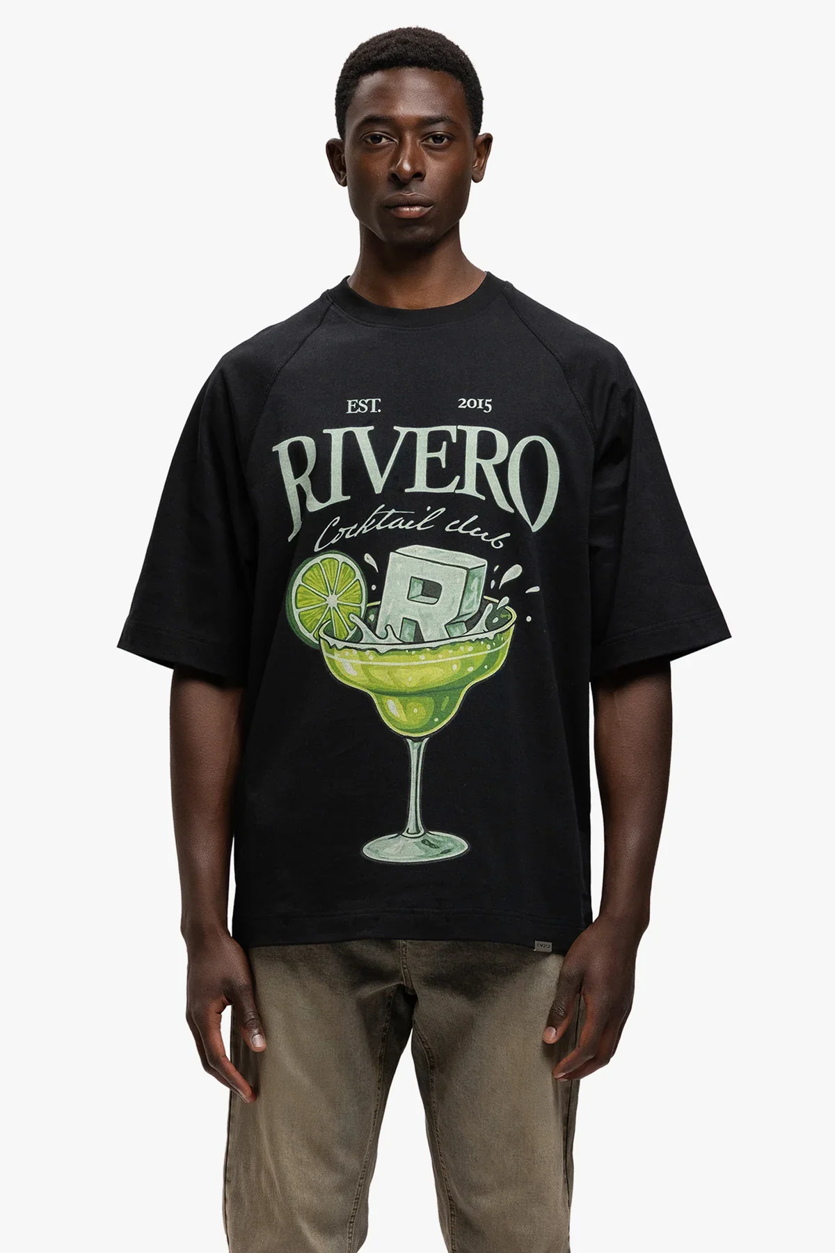 RIVERO - COCKTAIL CLUB T-SHIRT BLACK