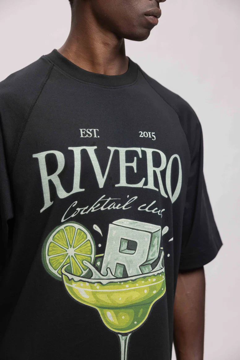 RIVERO - COCKTAIL CLUB T-SHIRT BLACK - Image 2