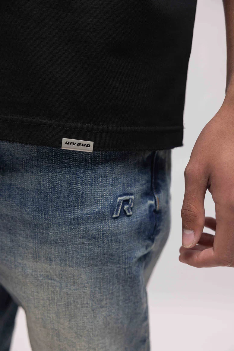 RIVERO - DESTROYER BUTTONED DENIM JEANS - Image 3