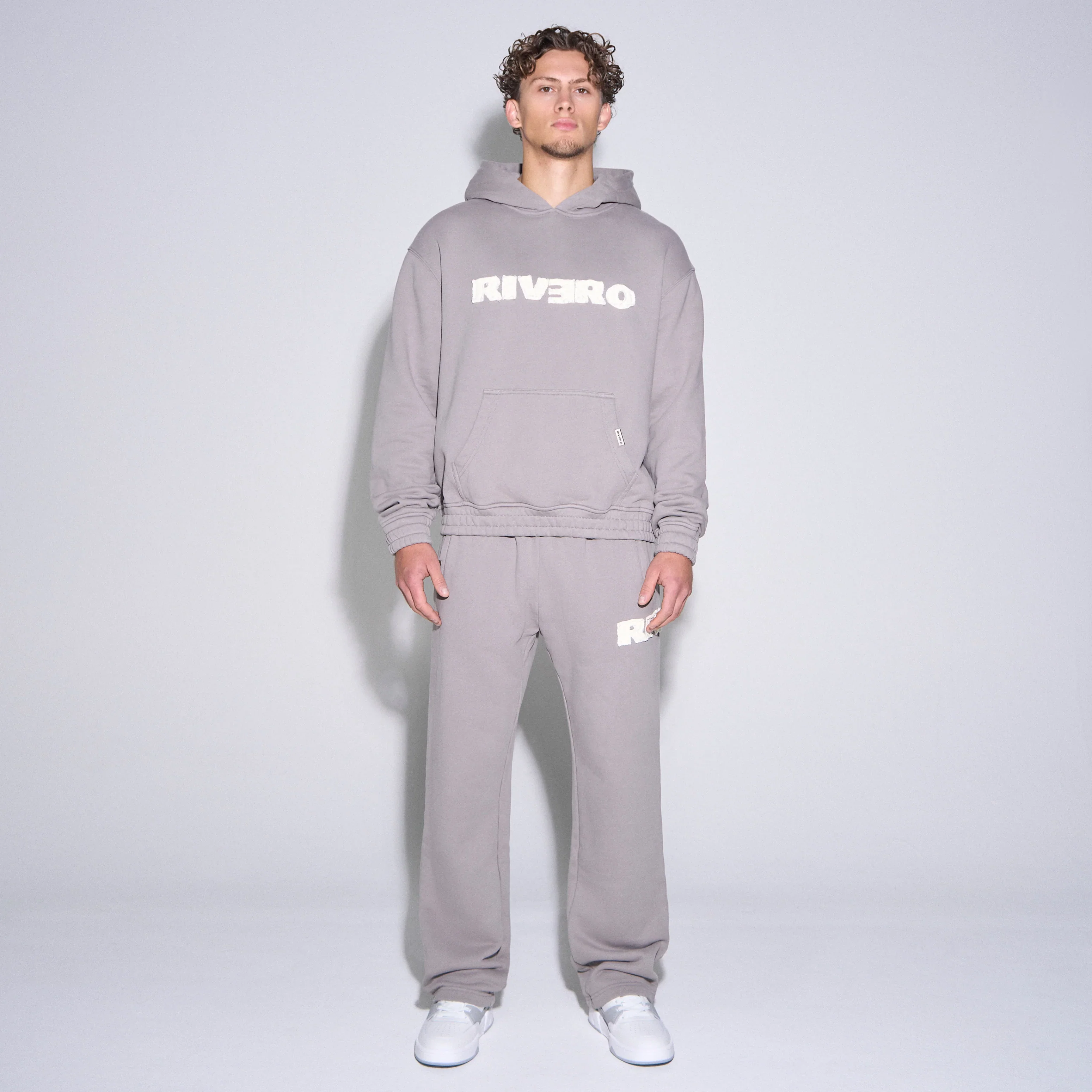 RIVERO - FRAYED ECHO HOODIE - GREY - Image 3