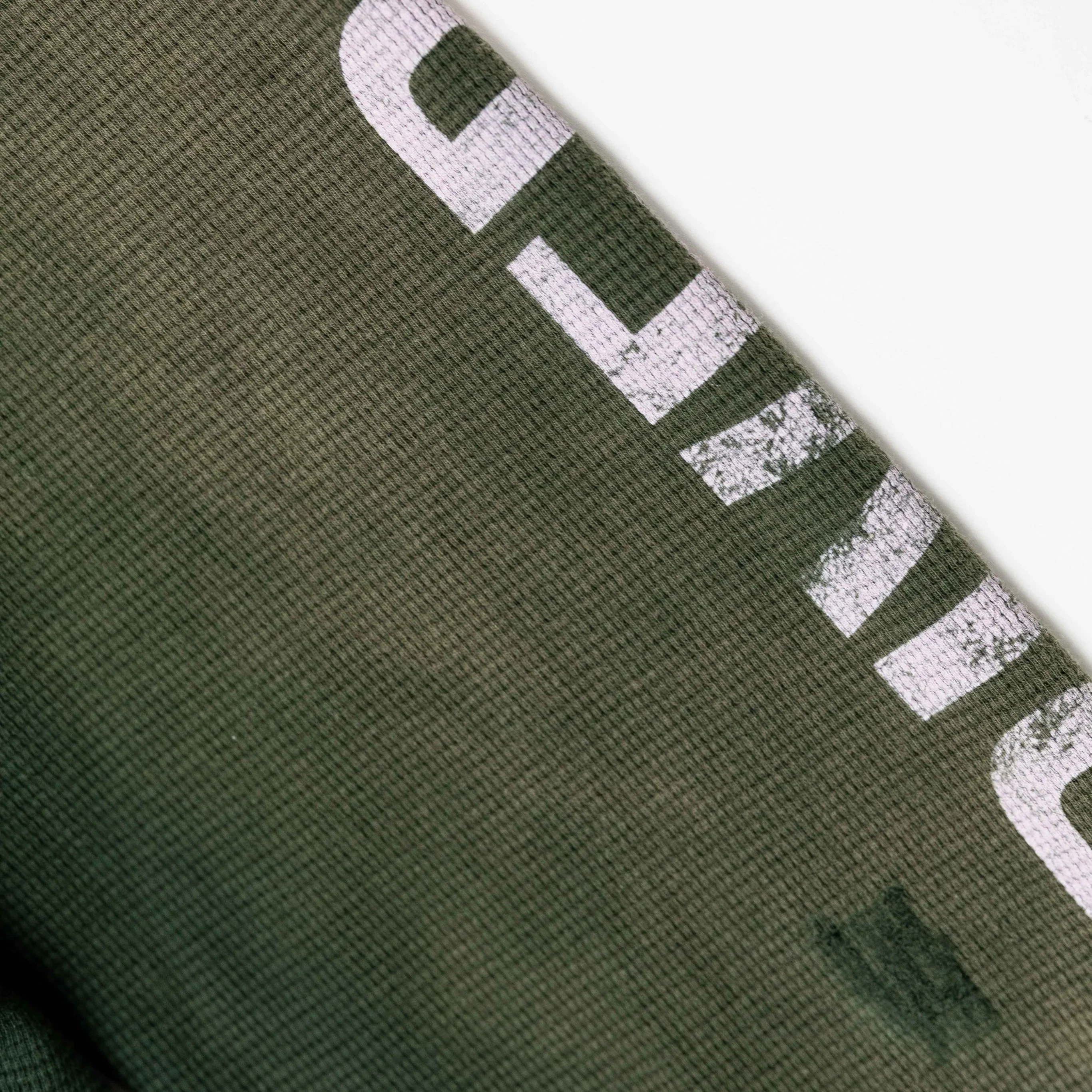 RIVERO - INTL. WASHED WAFFLE ZIP HOODIE GREEN - Image 8