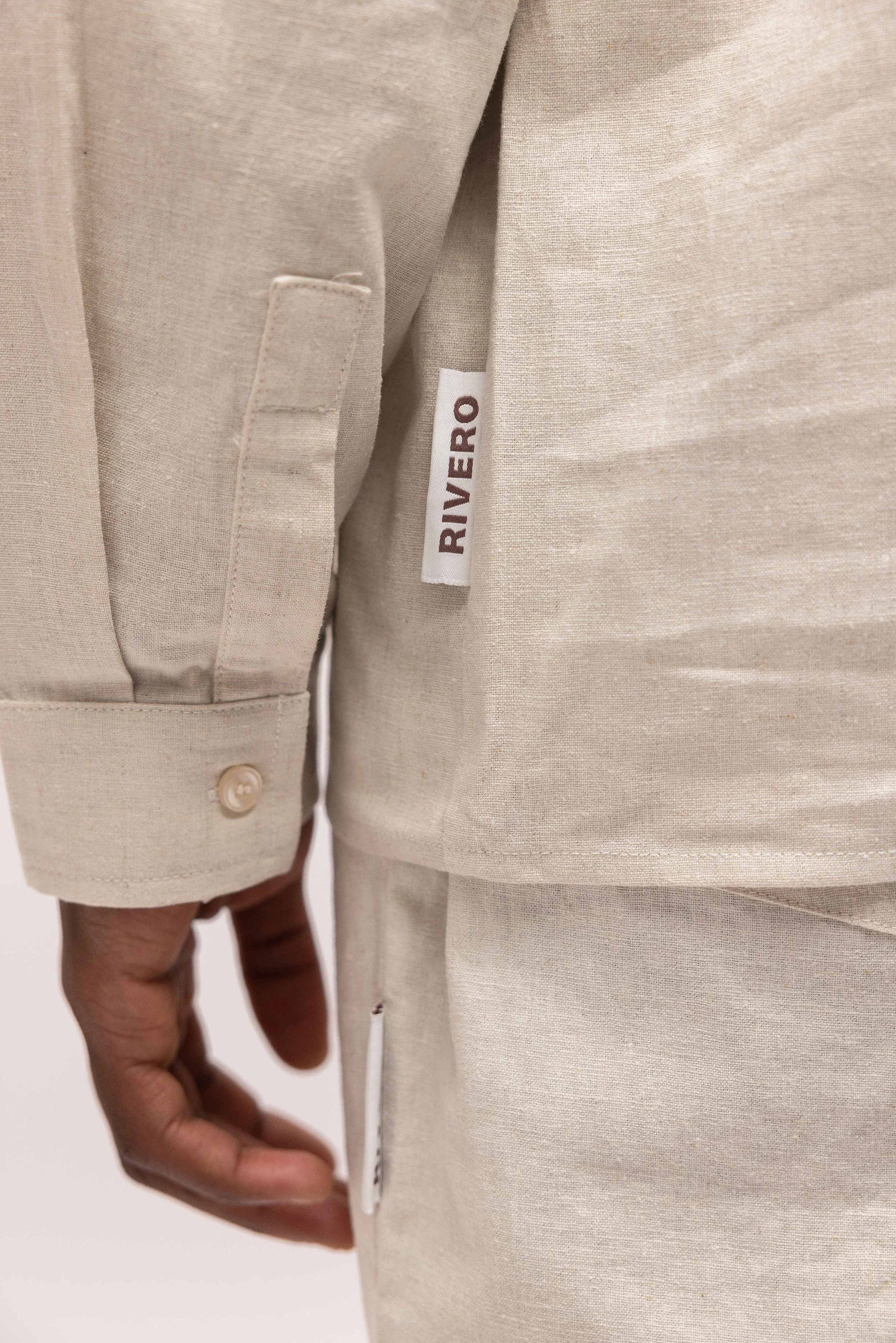 RIVERO - LINEN SHIRT SAND - Image 6