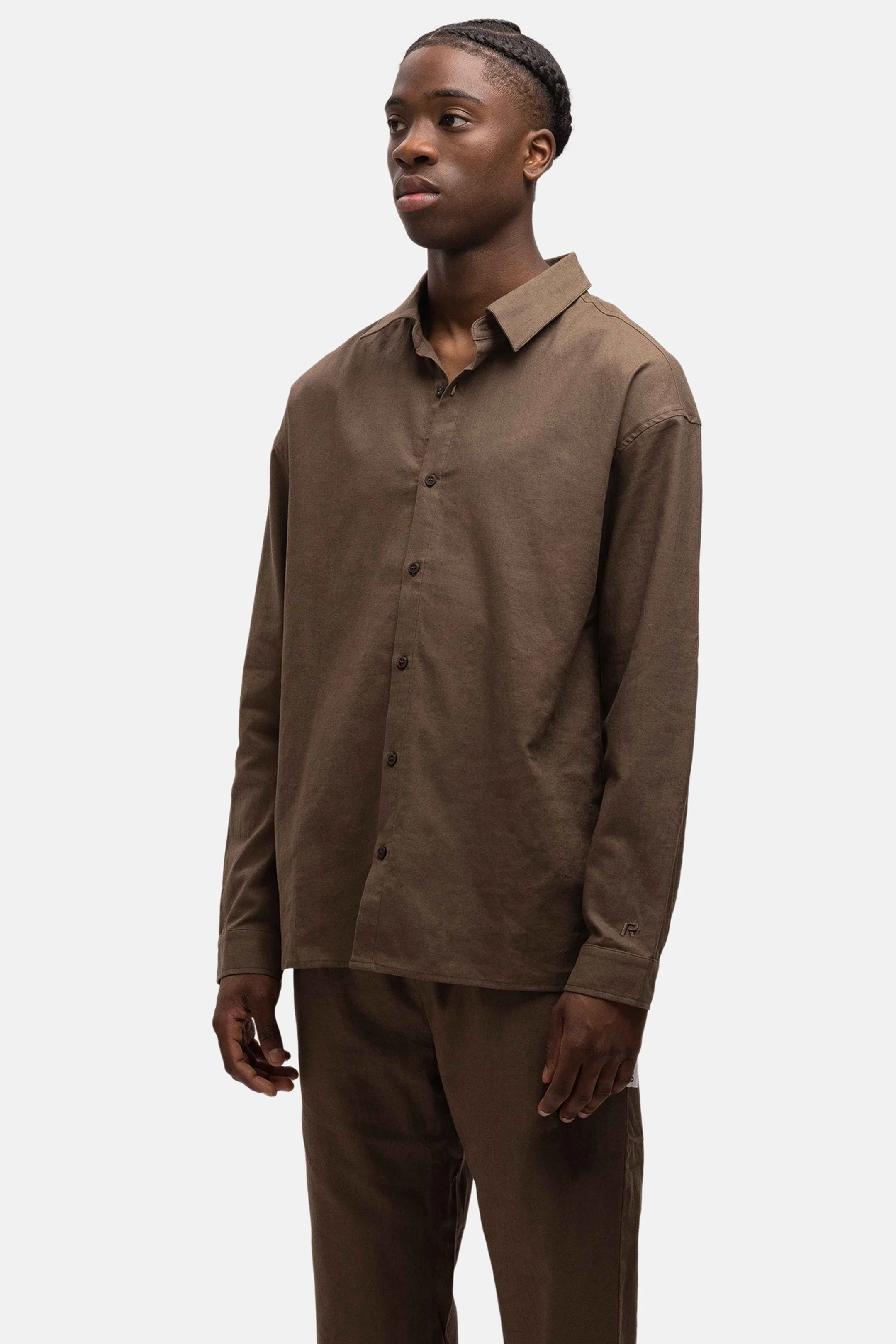 RIVERO - LINEN SHIRT BROWN - Image 5