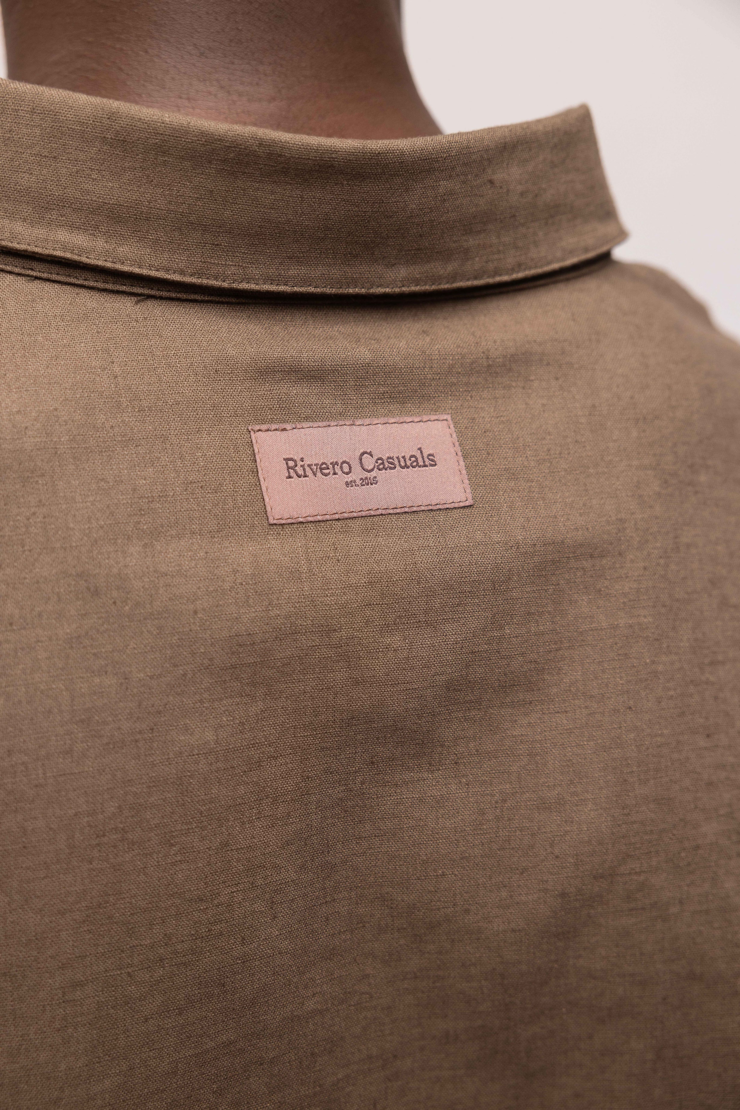RIVERO - LINEN SHIRT BROWN - Image 7