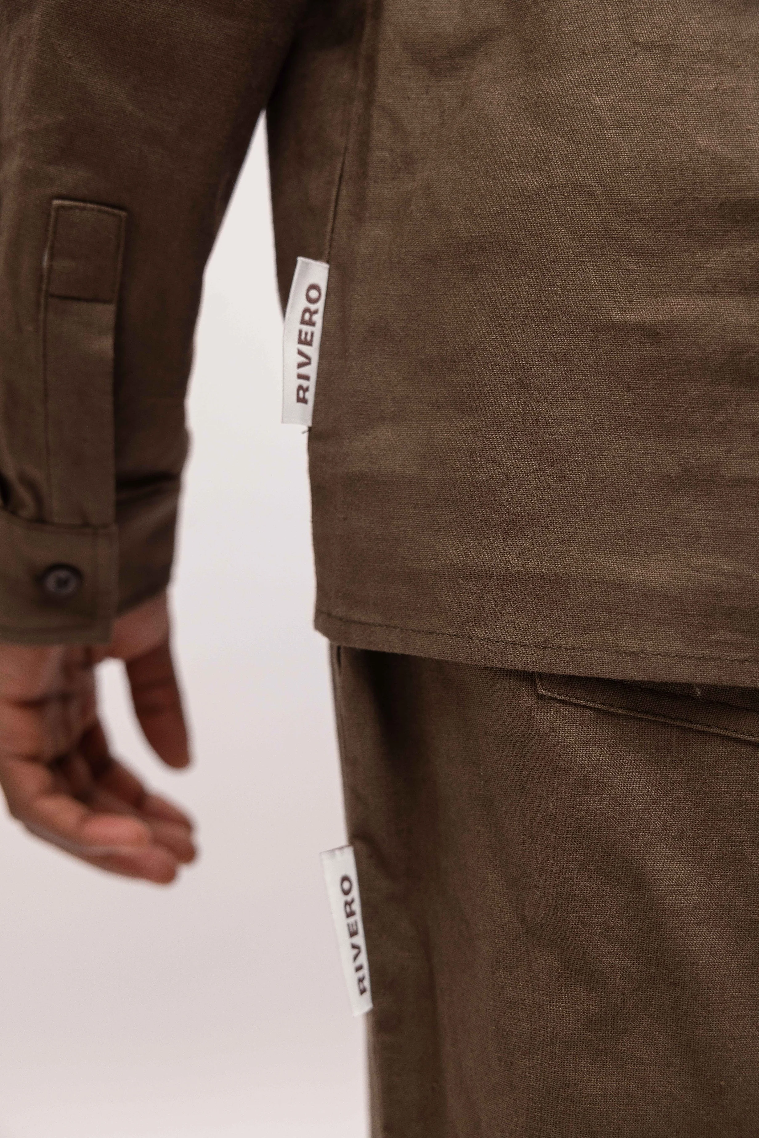 RIVERO - LINEN SHIRT BROWN - Image 8