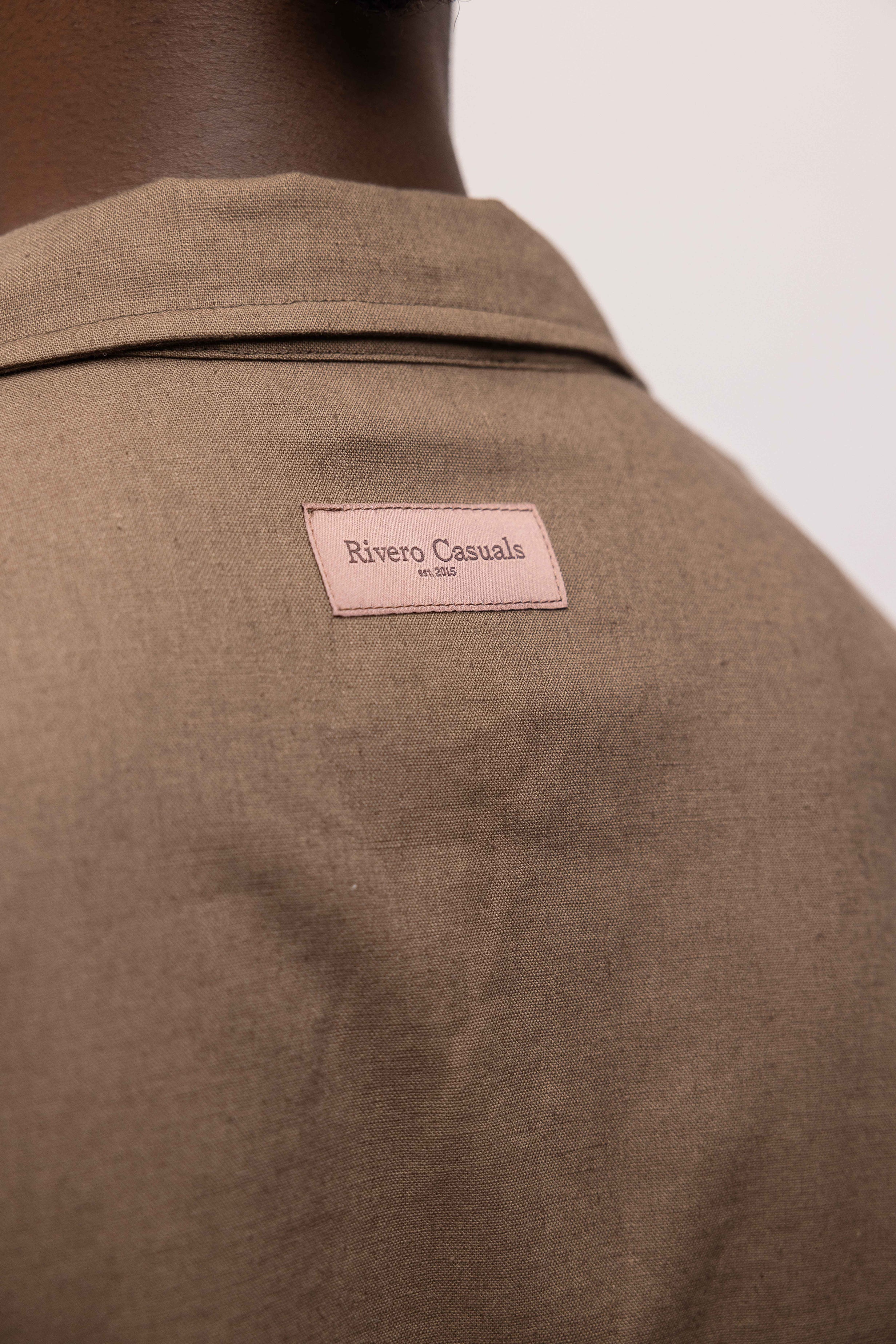 RIVERO - LINEN SHIRT SHORT SLEEVE BROWN - Image 7
