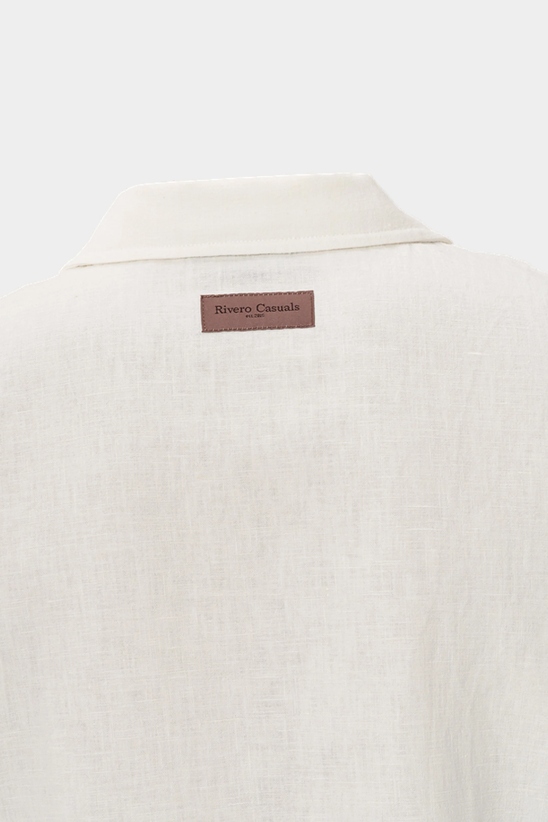 RIVERO - LINEN SHIRT SHORT SLEEVE WHITE - Image 10