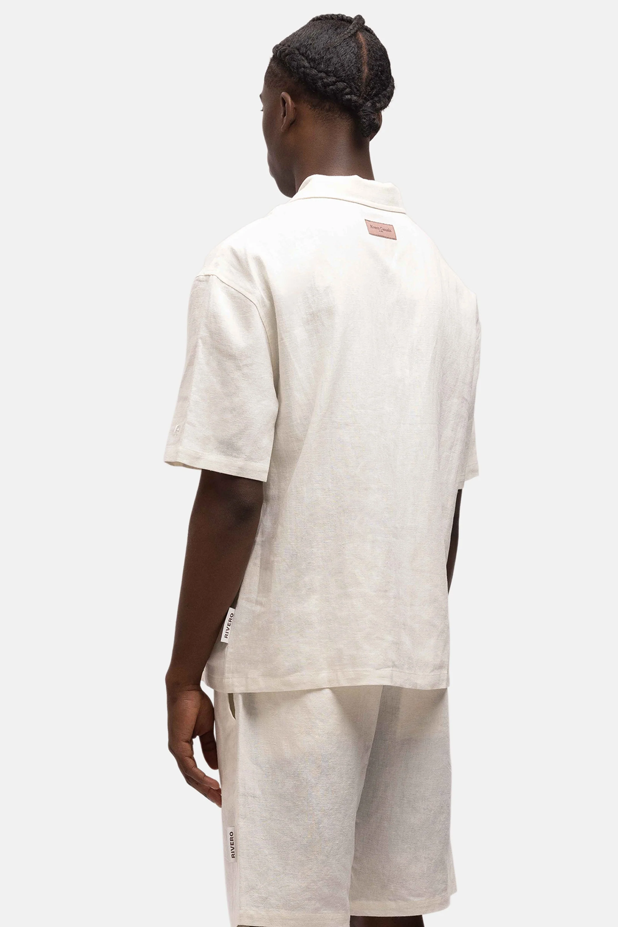 RIVERO - LINEN SHIRT SHORT SLEEVE WHITE - Image 4
