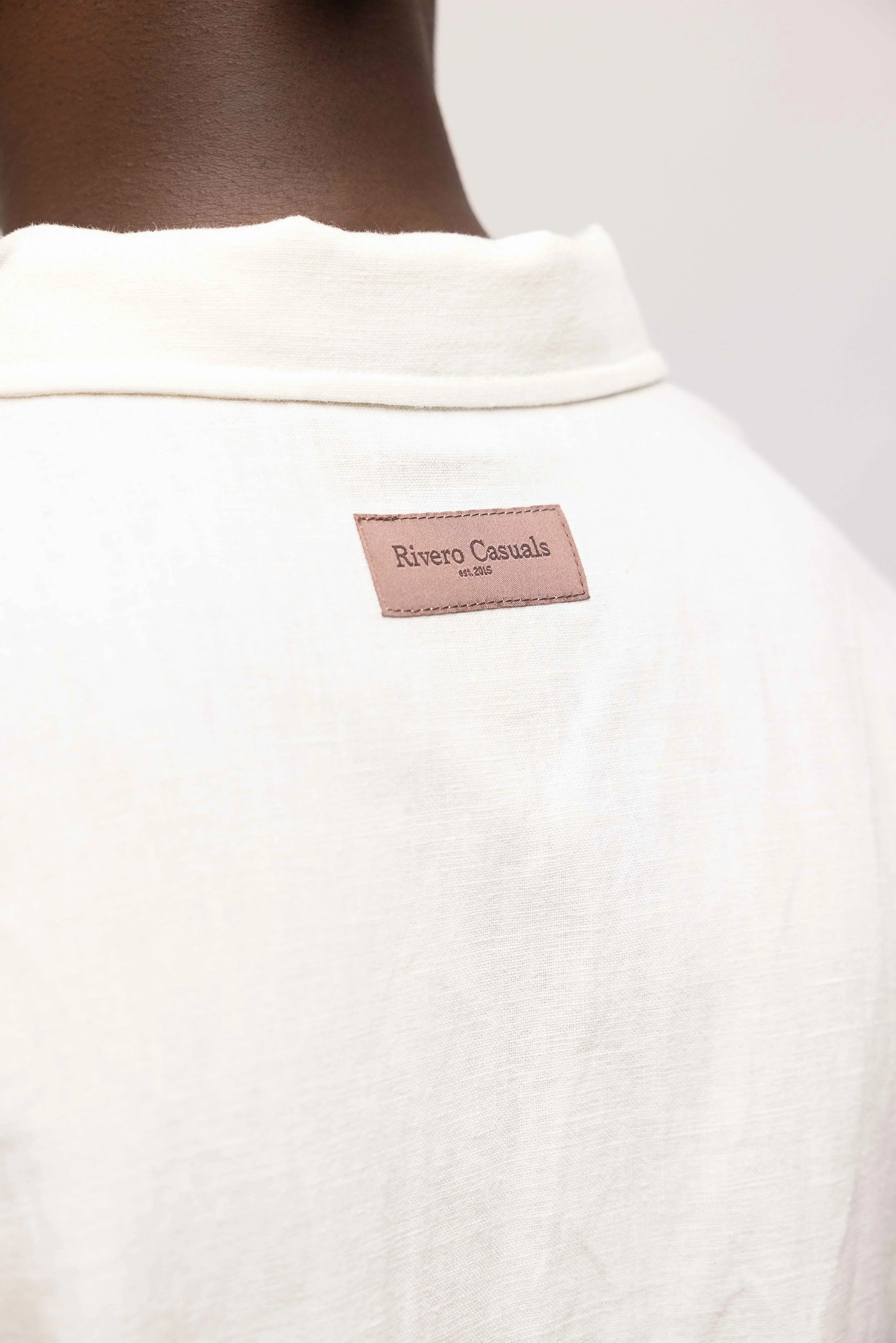 RIVERO - LINEN SHIRT SHORT SLEEVE WHITE - Image 6