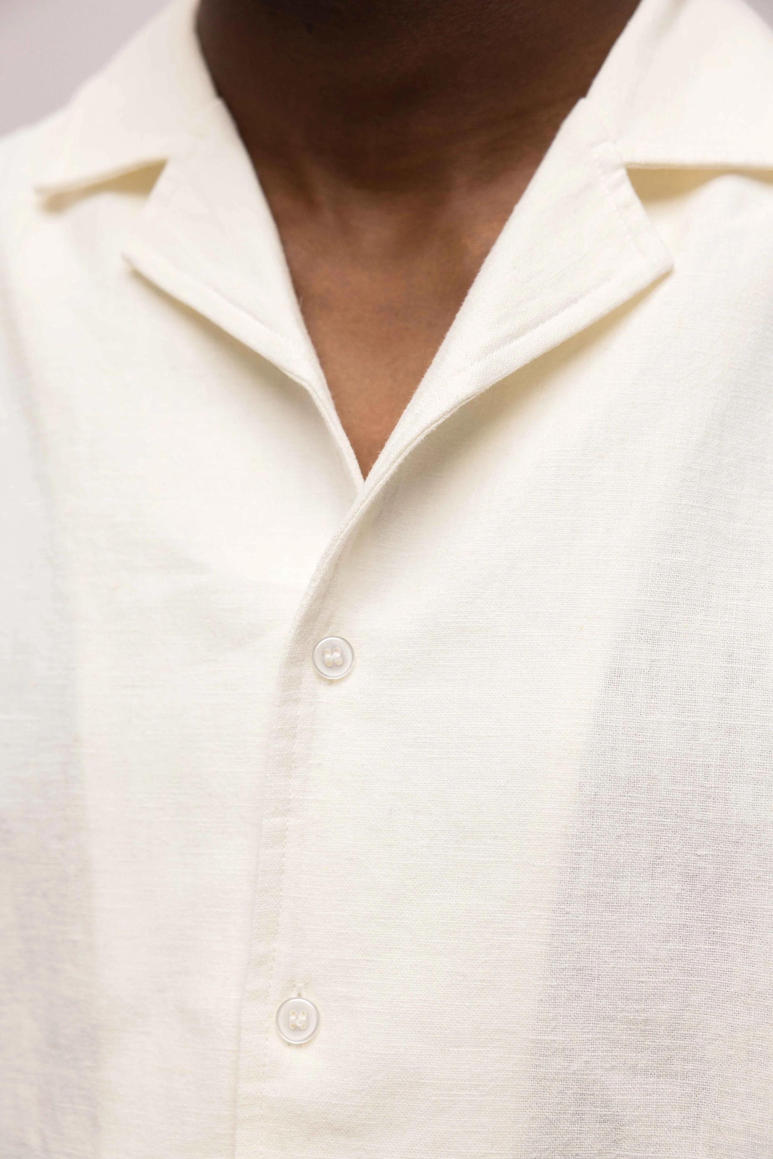 RIVERO - LINEN SHIRT SHORT SLEEVE WHITE - Image 8