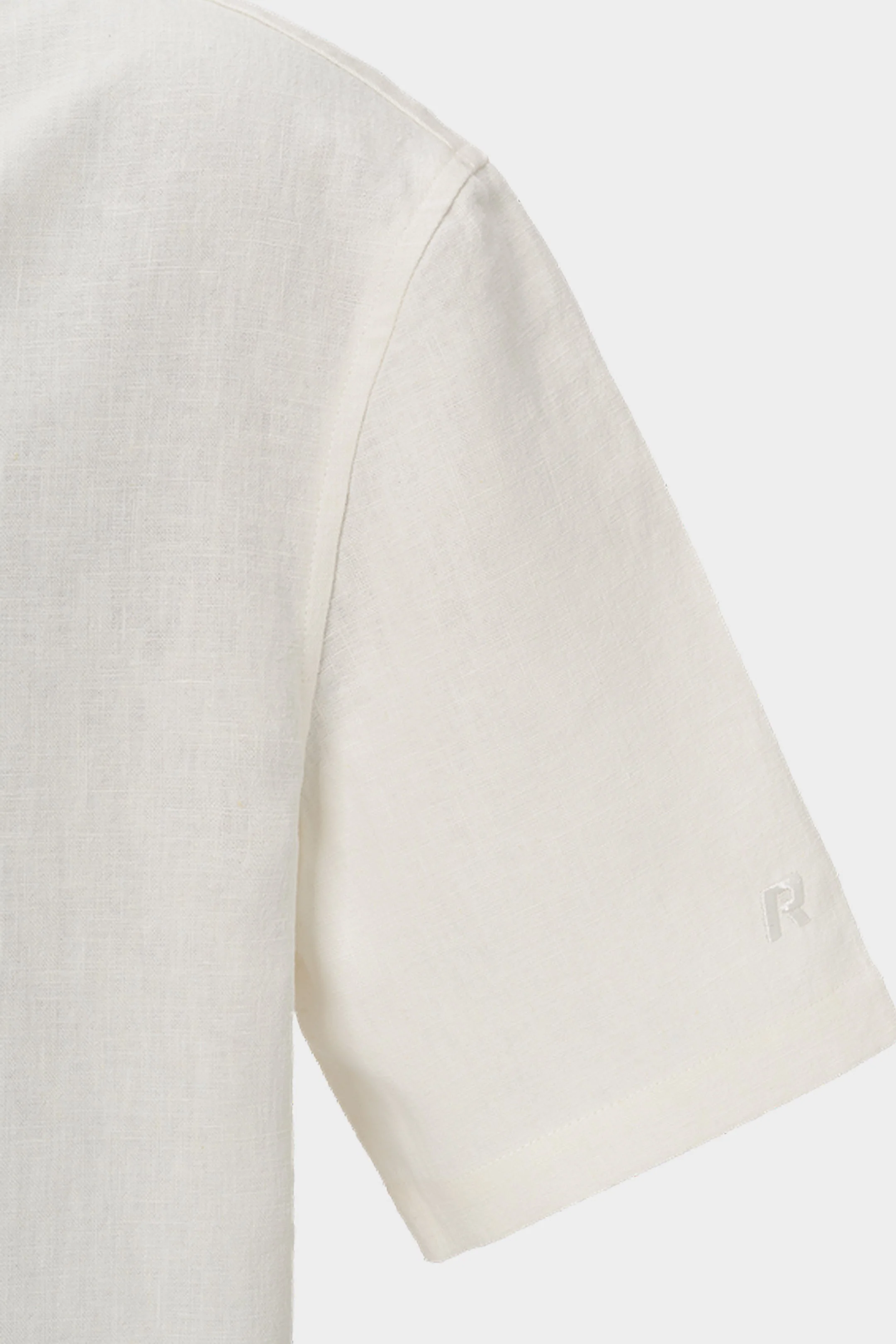 RIVERO - LINEN SHIRT SHORT SLEEVE WHITE - Image 9