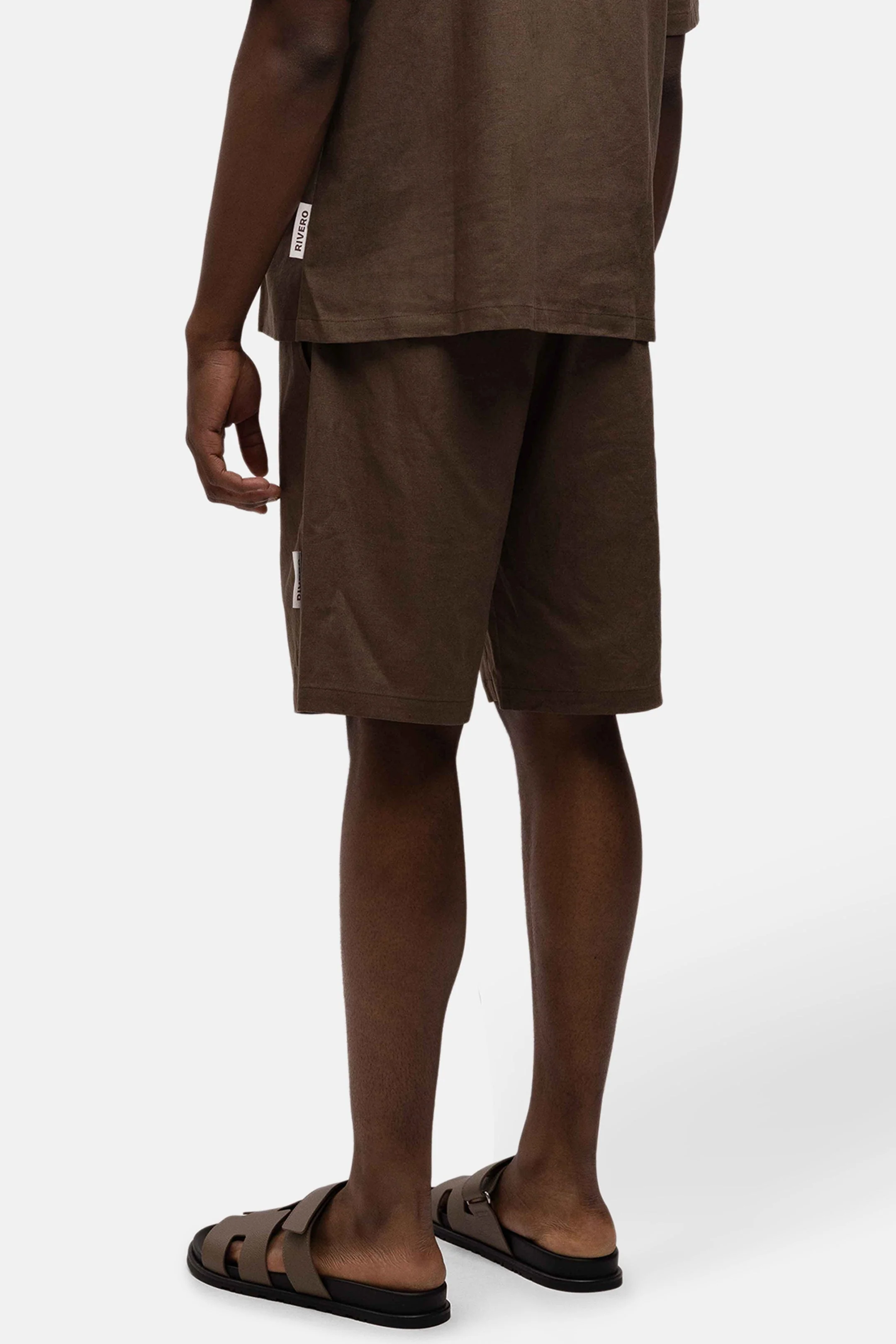 RIVERO - LINEN SHORT BROWN - Image 6