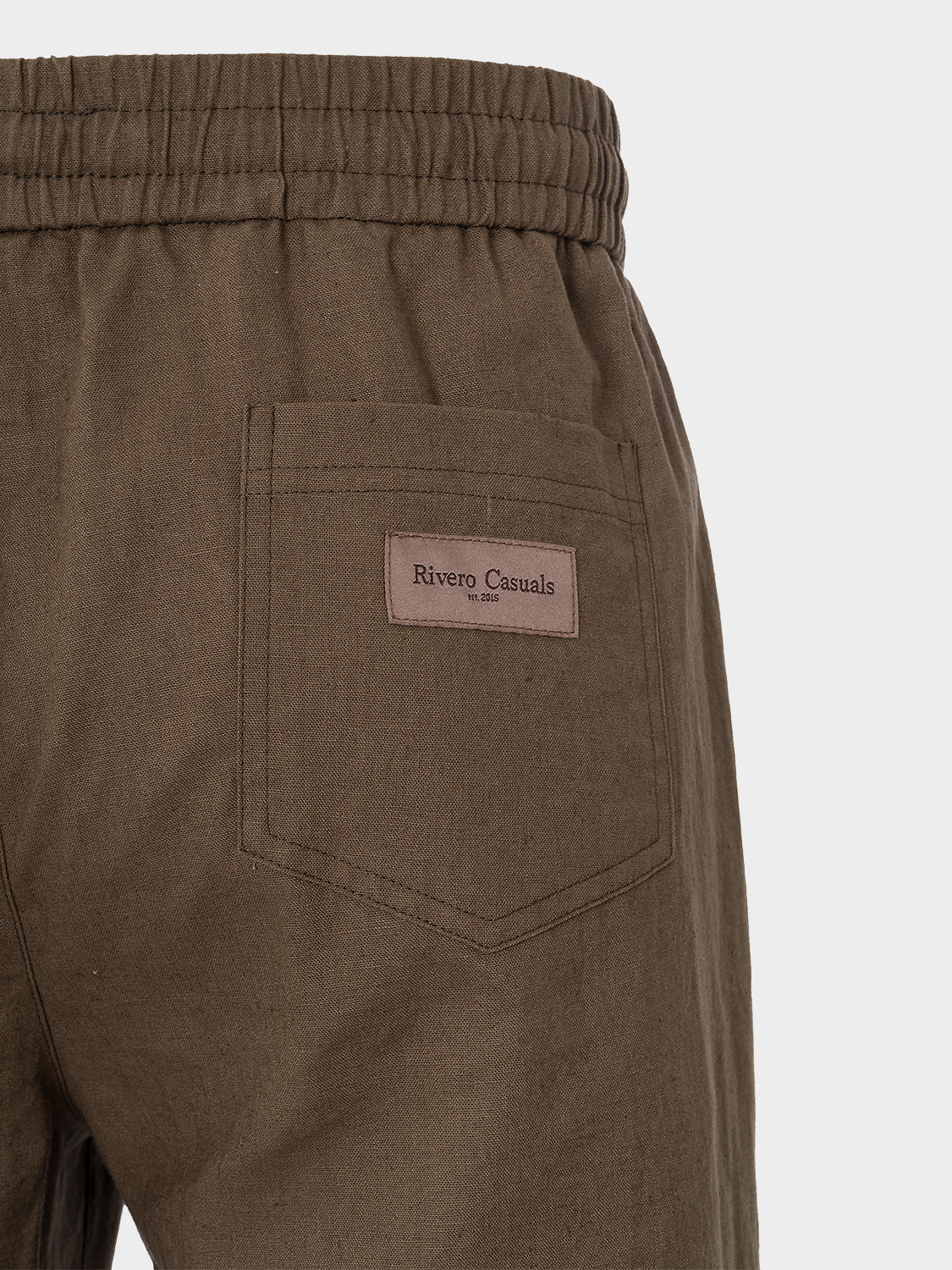 RIVERO - LINEN SHORT BROWN - Image 8
