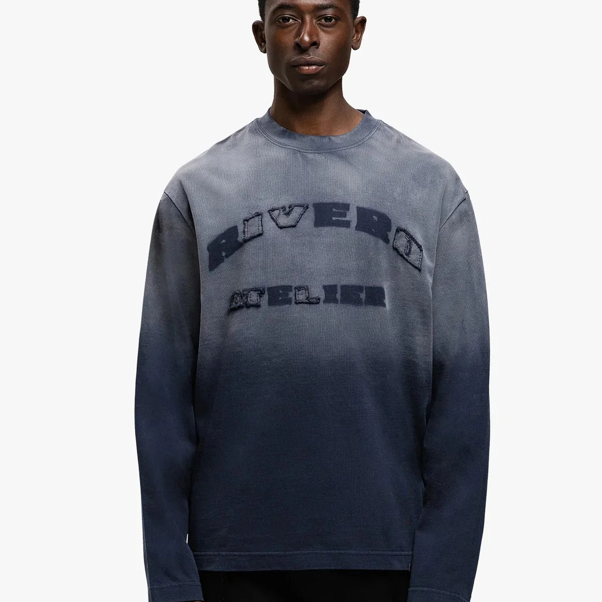 RIVERO - MIDNIGHT WASHED STATEMENT LONGSLEEVE TEE - Image 2