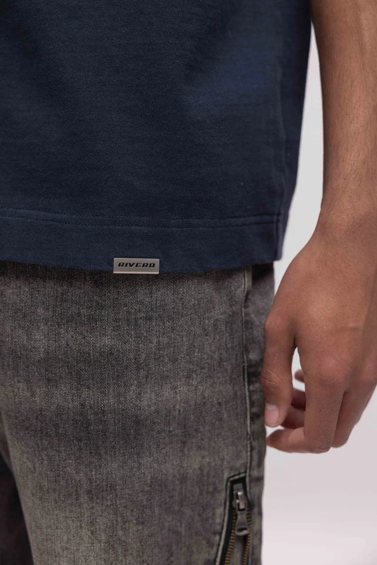 RIVERO - MIDNIGHT WASHED STATEMENT T-SHIRT - Image 3