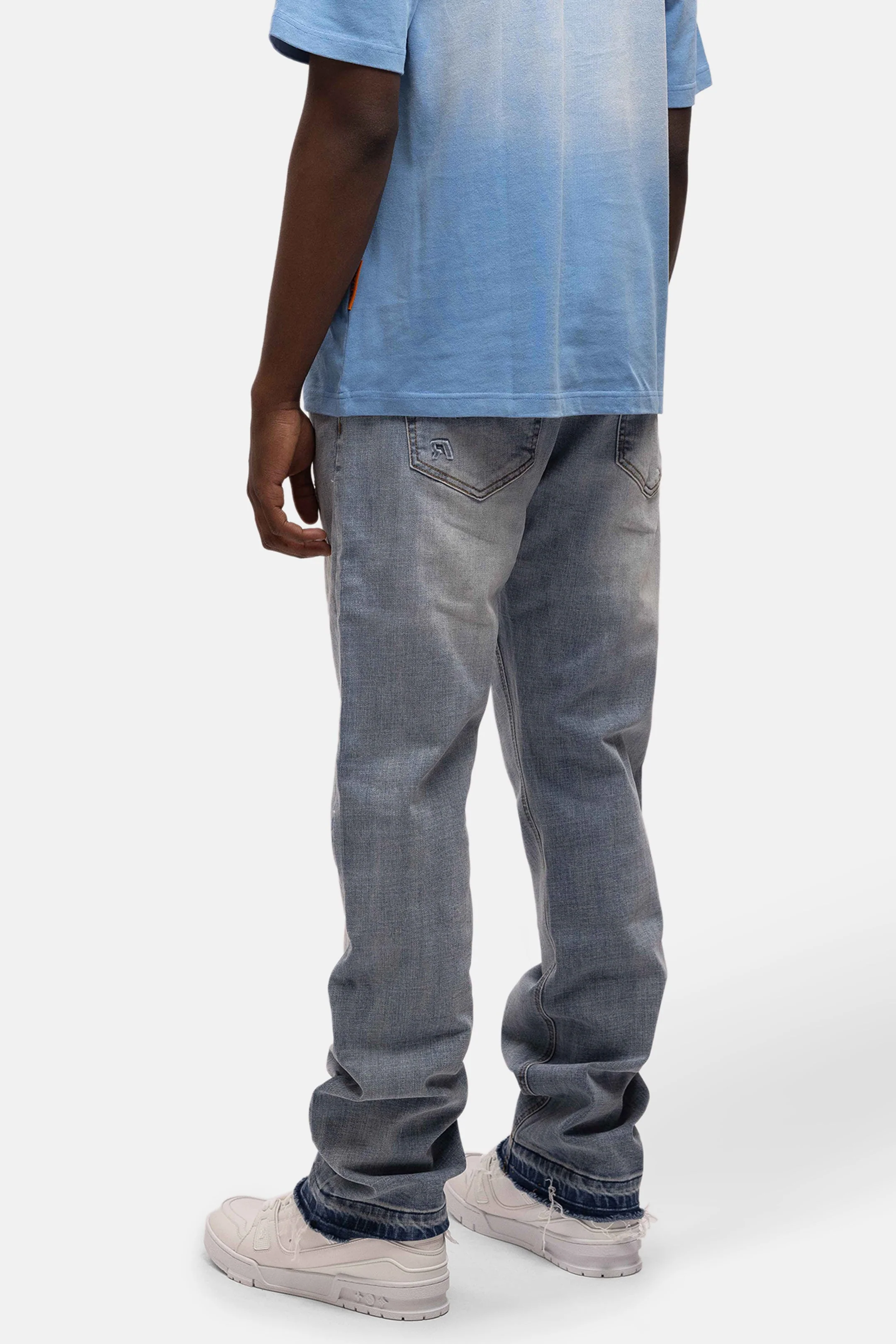 RIVERO - REGULAR EMBOSSED WASHED DENIM JEANS - Image 2