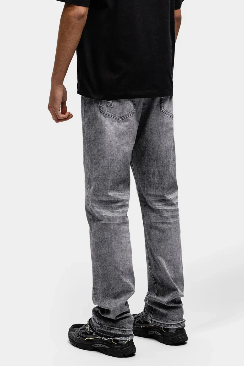 RIVERO - REGULAR GRANITE EMBOSSED DENIM JEANS - Image 5