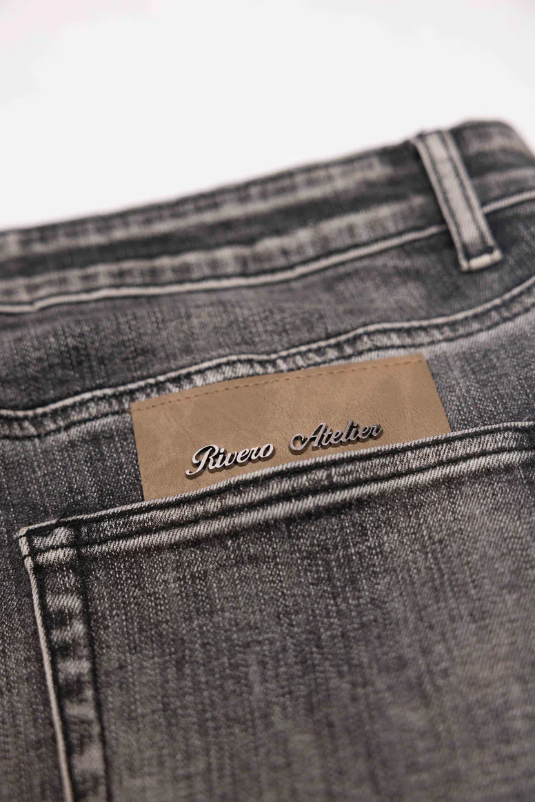RIVERO - REGULAR PLAIN METAL WASHED DENIM JEANS - Image 3