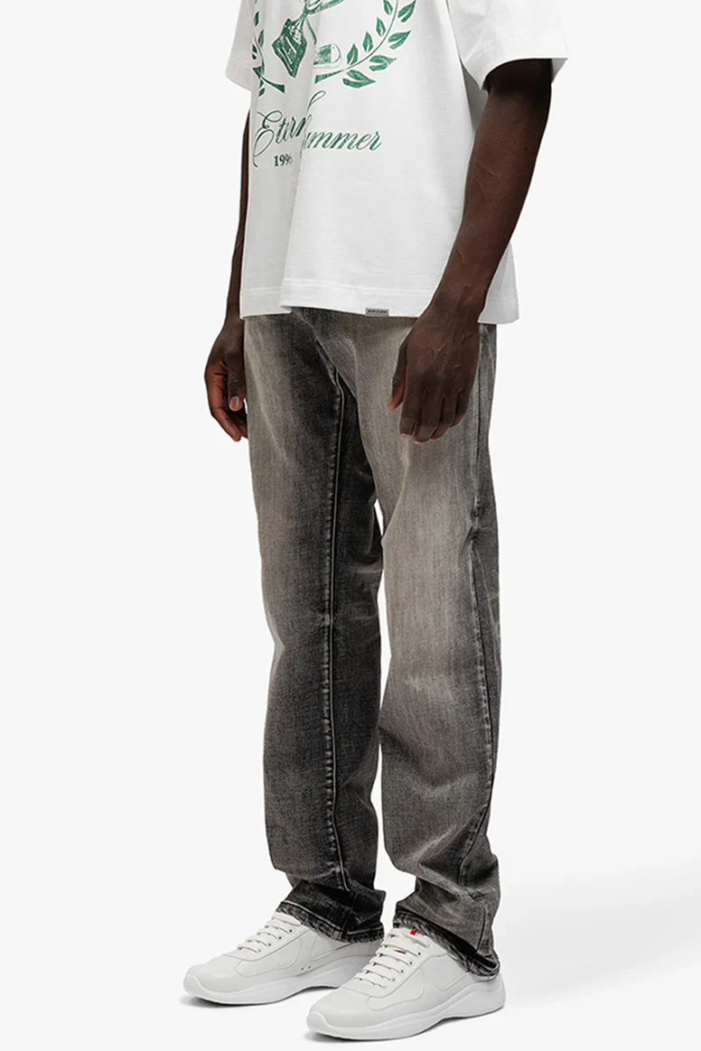 RIVERO - REGULAR PLAIN METAL WASHED DENIM JEANS - Image 4