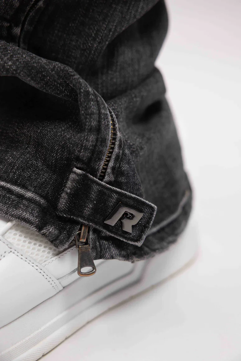 RIVERO - RELAXED BUTTONED ZIP DENIM WASHED BLACK - Image 2