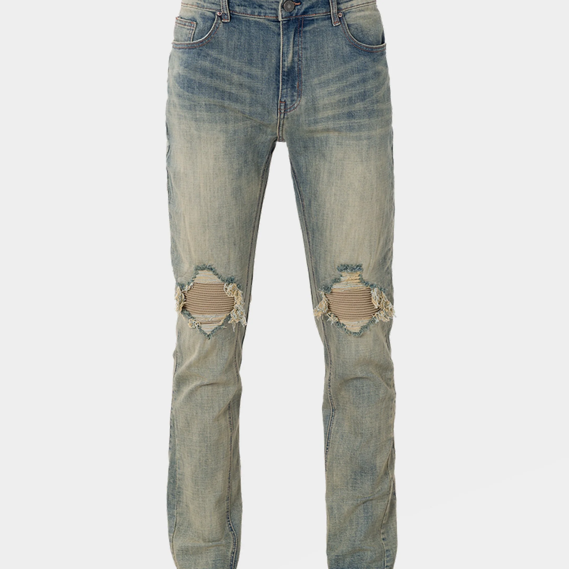 RIVERO - REGULAR REPAIRED DENIM JEANS