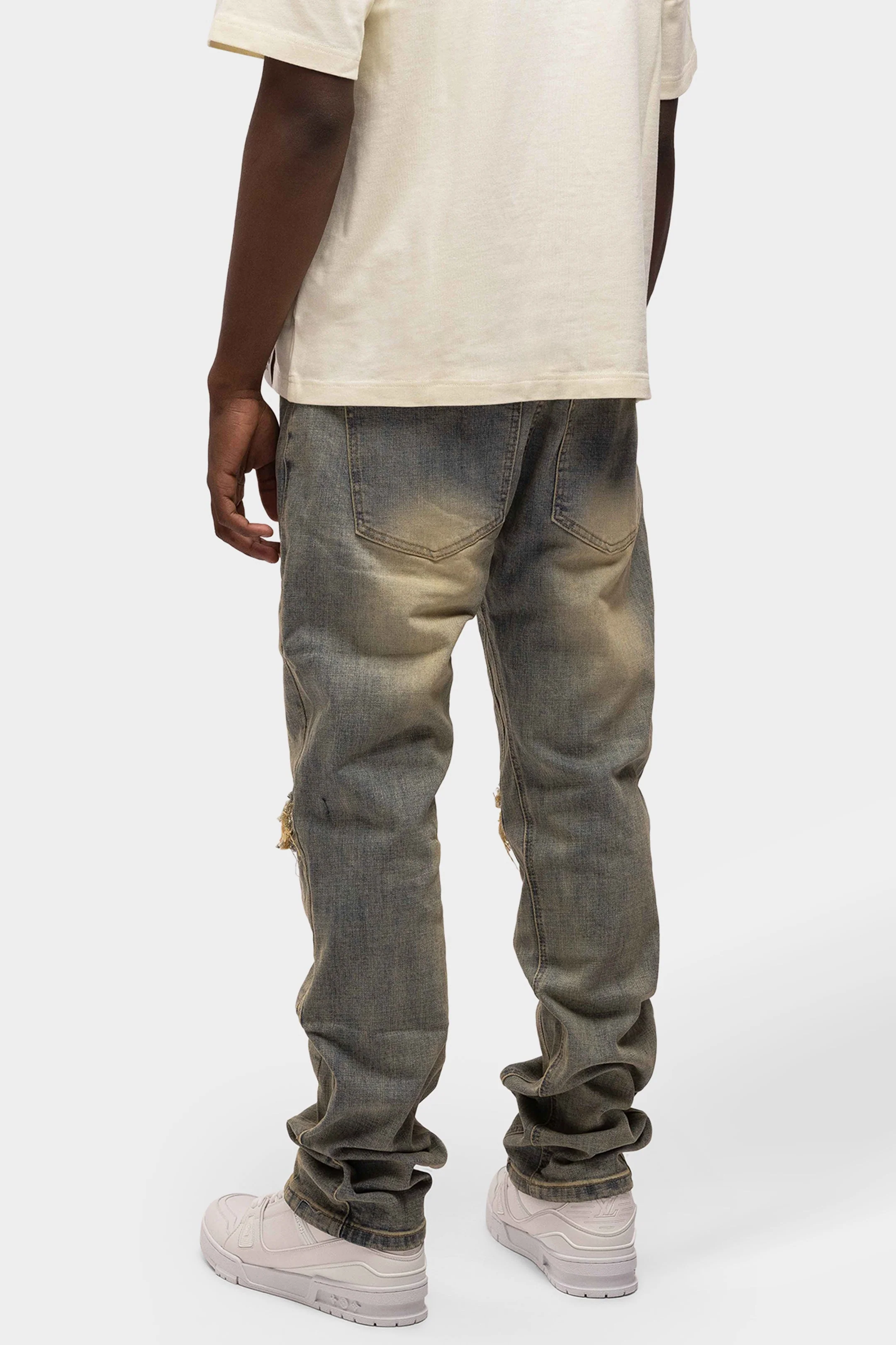 RIVERO - REGULAR REPAIRED DENIM JEANS - Image 5
