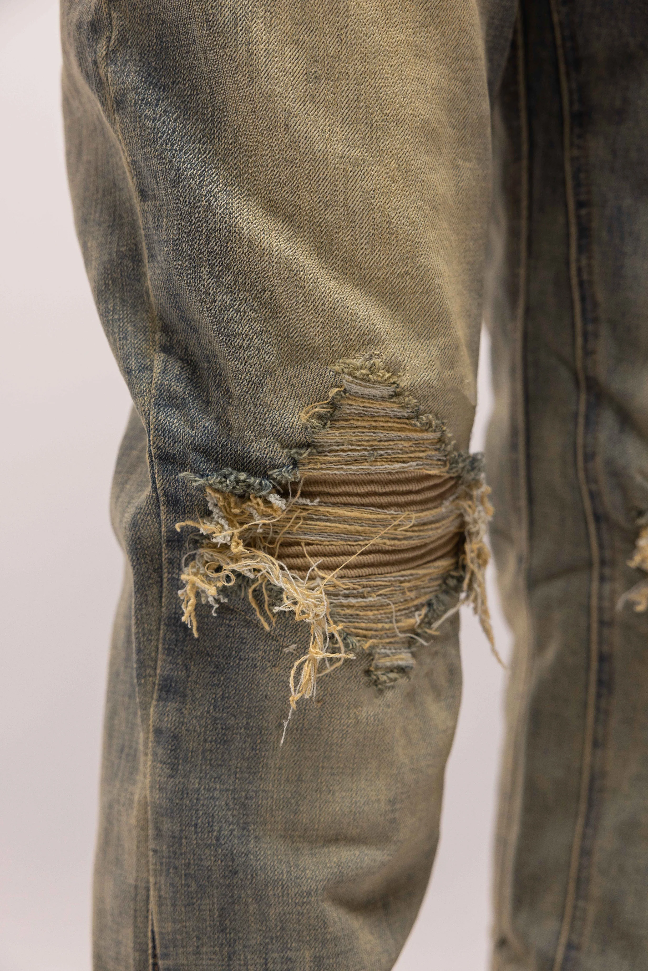 RIVERO - REGULAR REPAIRED DENIM JEANS - Image 6