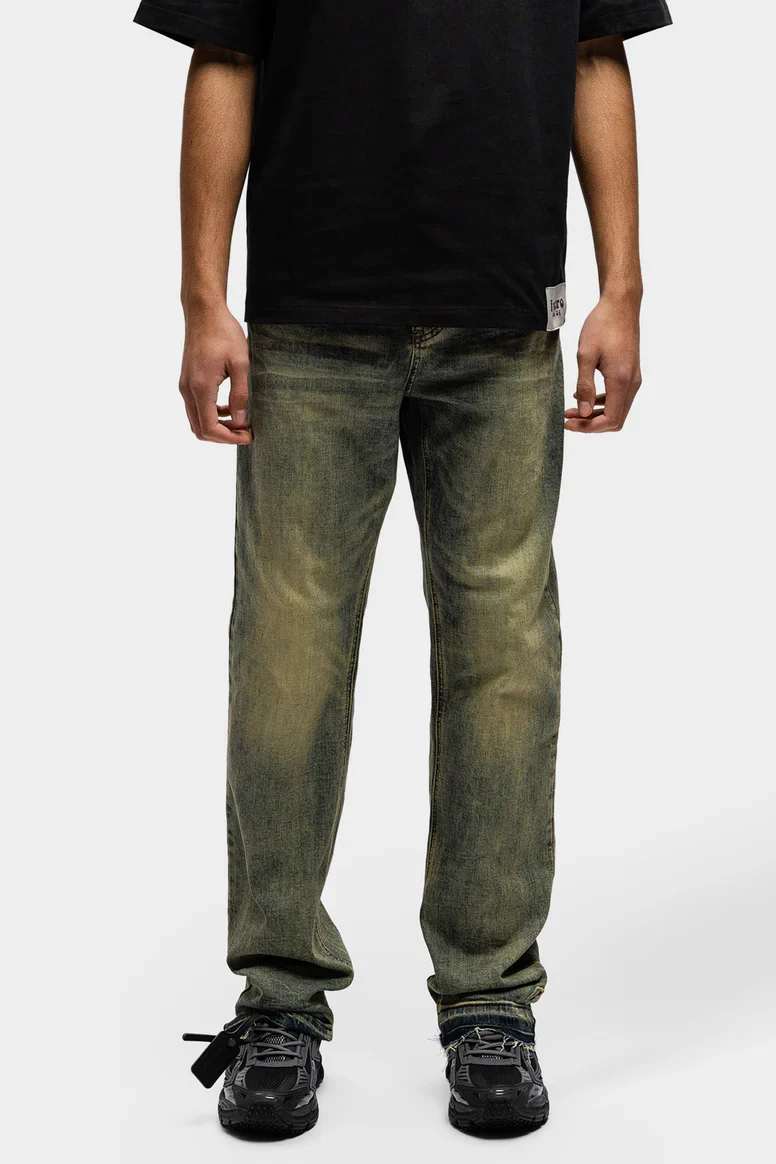 RIVERO - REGULAR VERIDIAN EMBOSSED DENIM JEANS - Image 7