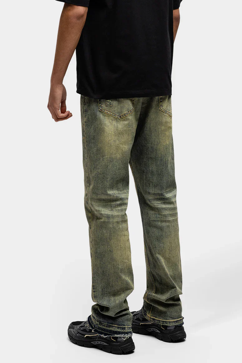 RIVERO - REGULAR VERIDIAN EMBOSSED DENIM JEANS - Image 9