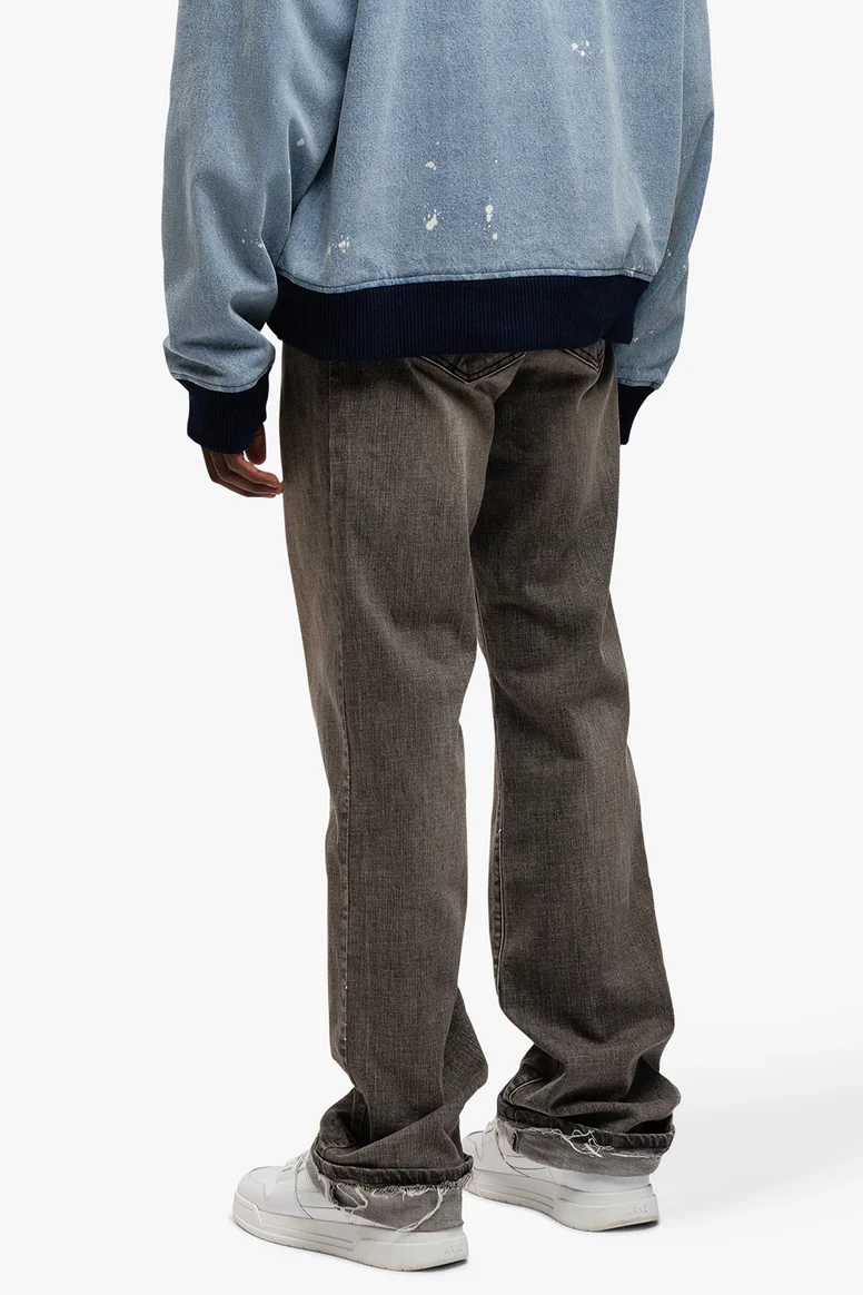 RIVERO - RELAXED FADED FOLD DENIM JEANS - Image 5