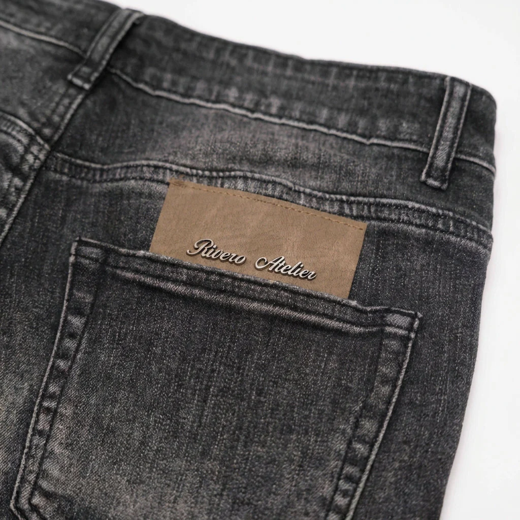 RIVERO - SHADOW SLIGHTLY SPLIT WASHED DENIM - Image 3