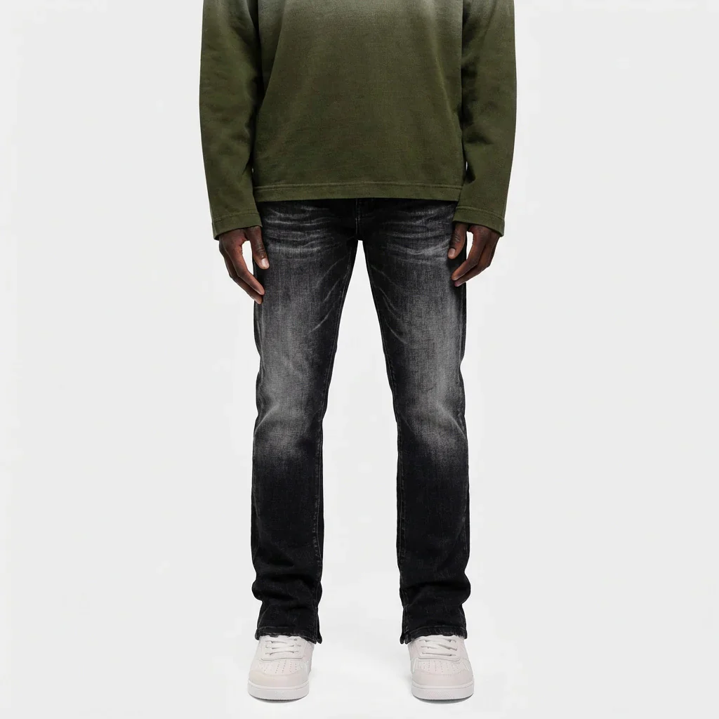 RIVERO - SHADOW SLIGHTLY SPLIT WASHED DENIM - Image 4