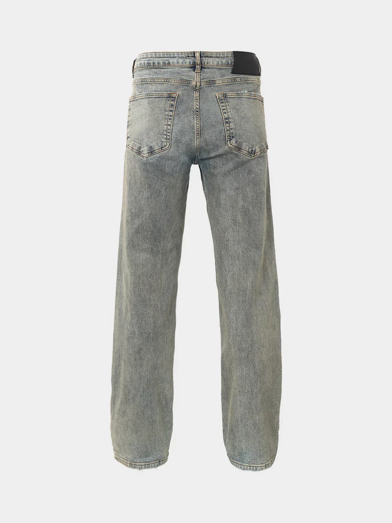 RIVERO - RELAXED VINTAGE WASHED EMBOSSED DENIM JEANS - Image 6