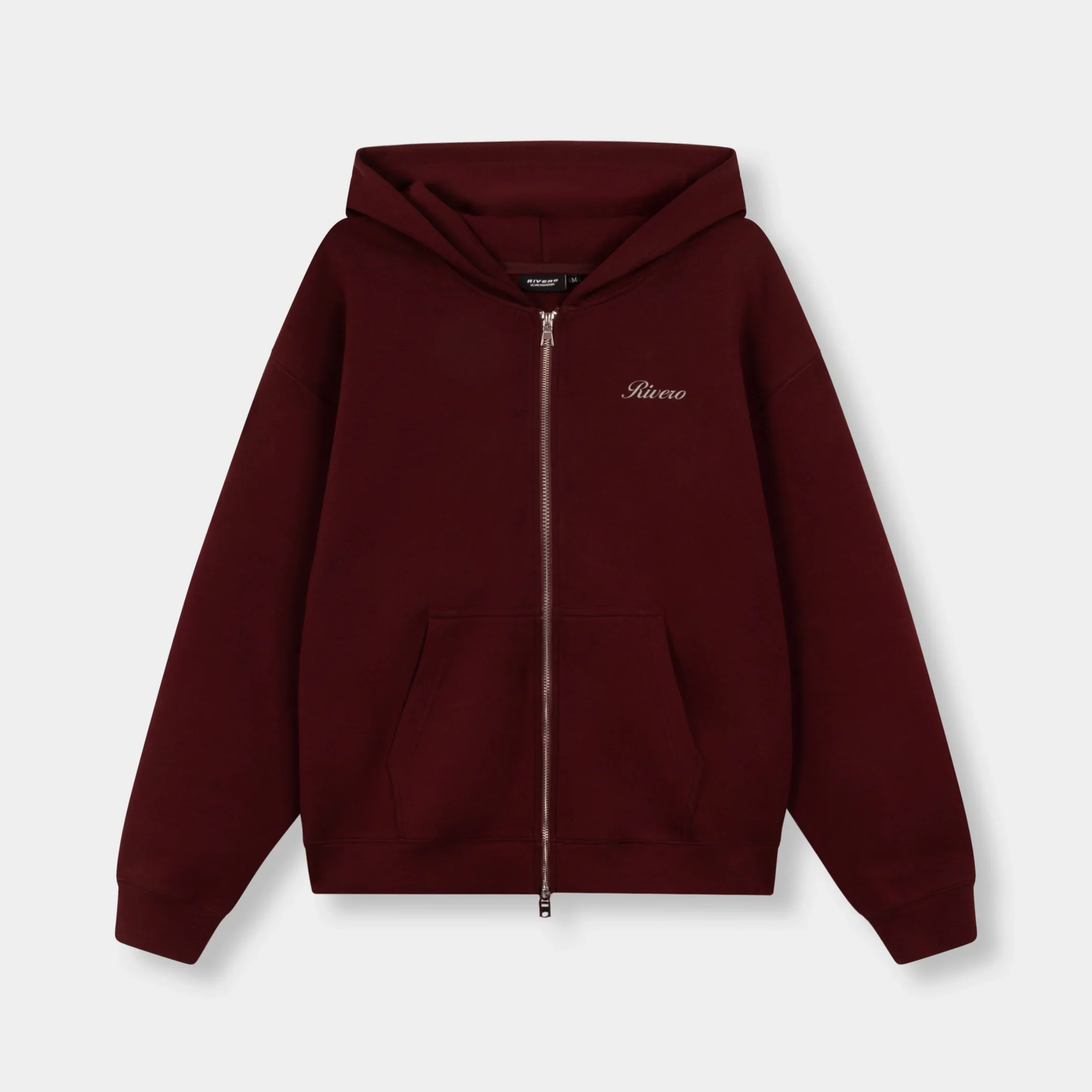 RIVERO - SCUBA ZIP HOODIE MAROON