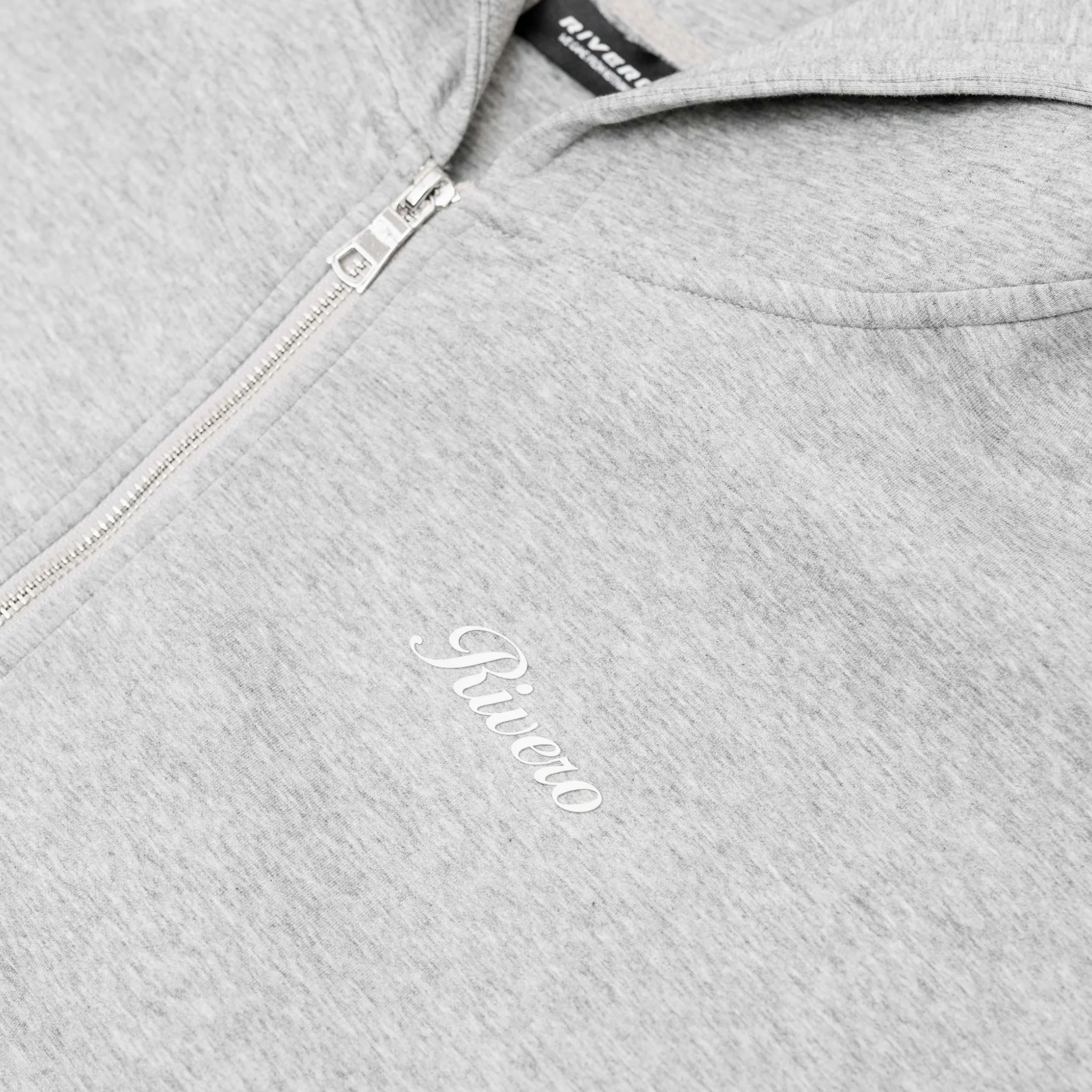 RIVERO - SCUBA ZIP HOODIE GREY - Image 4