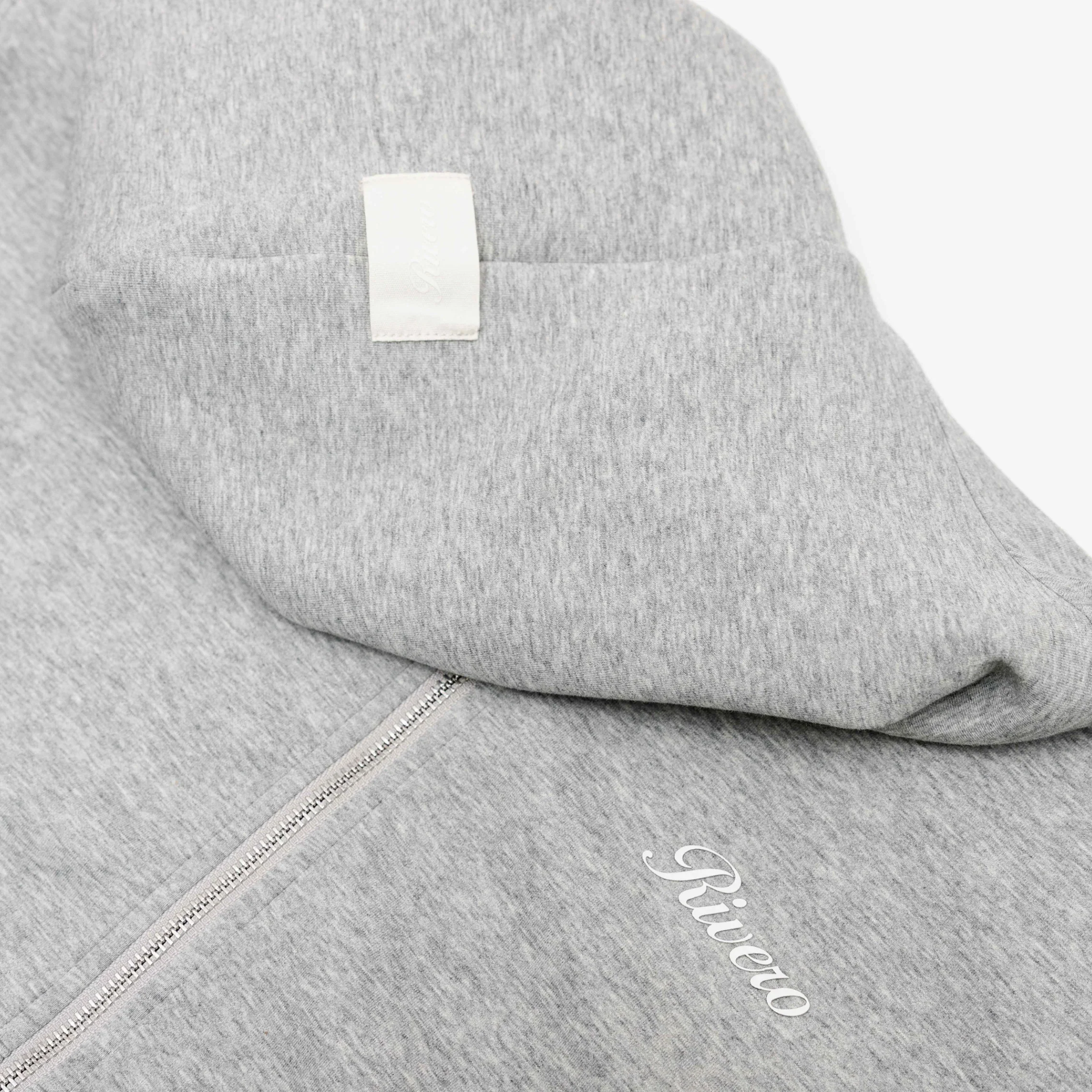 RIVERO - SCUBA ZIP HOODIE GREY - Image 5