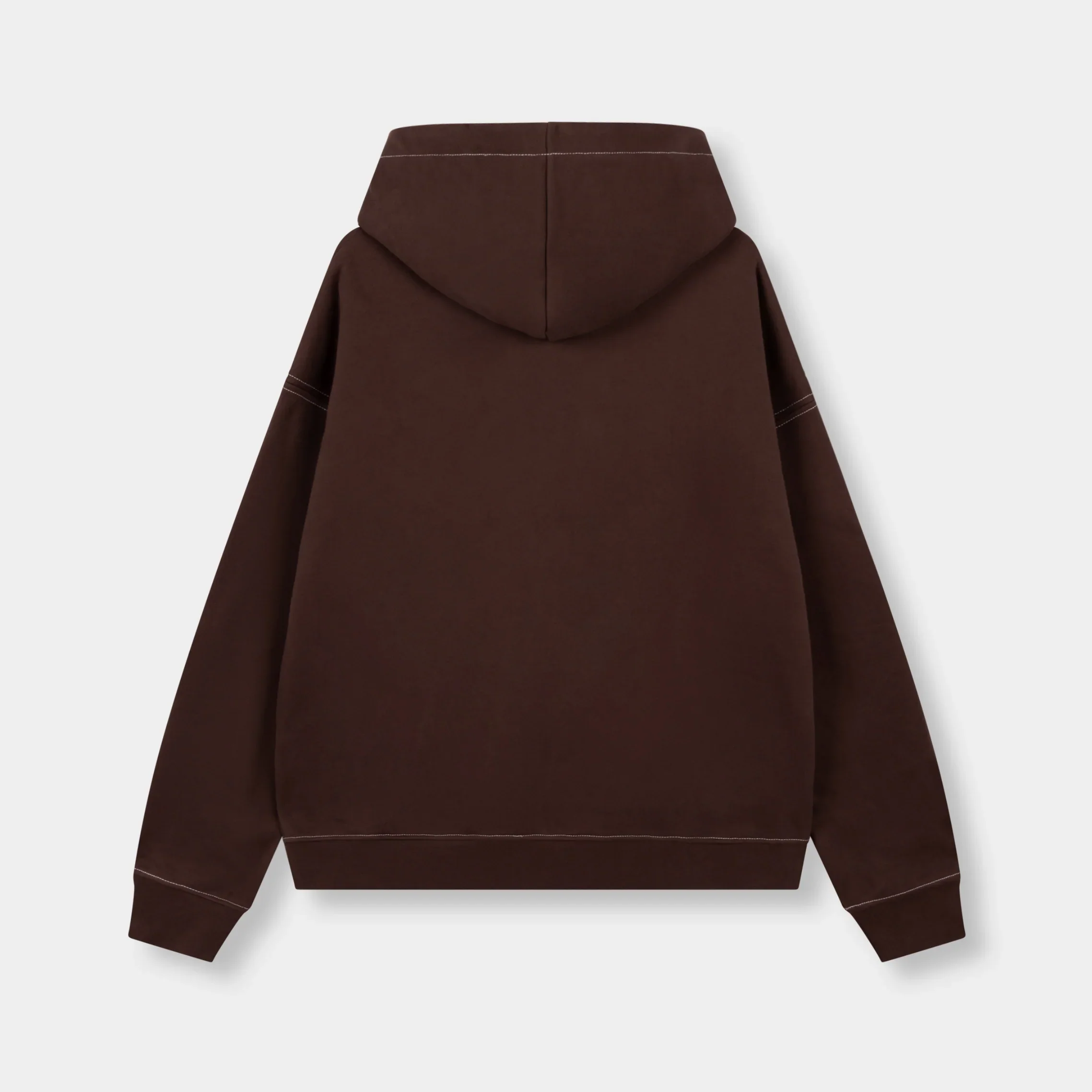 RIVERO - SEAMS ZIP HOODIE - BROWN - Image 2